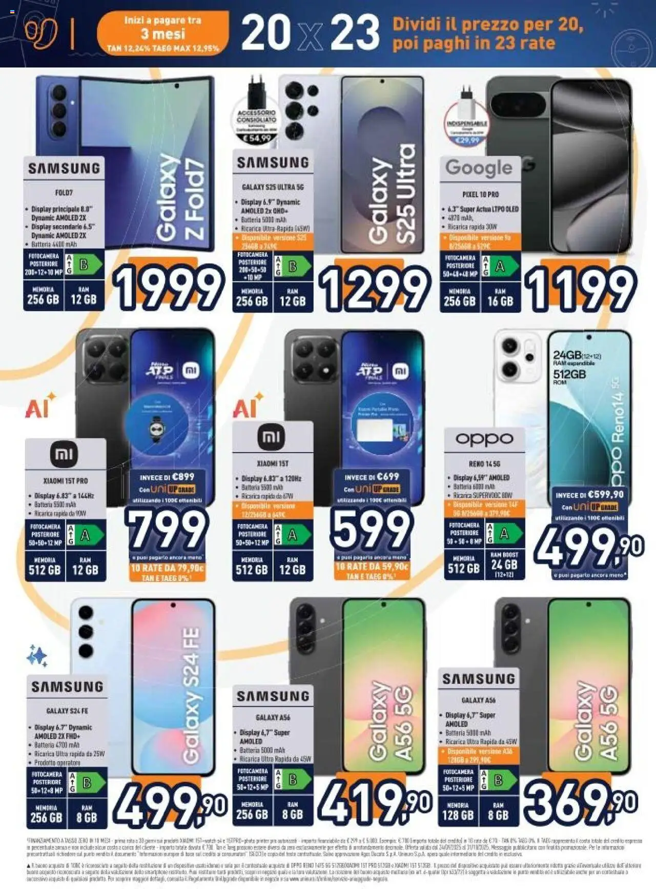 Volantino Unieuro del 13.10.2025 | Pagina: 6 | Prodotti: Xiaomi, Fotocamera, Batteria, Samsung