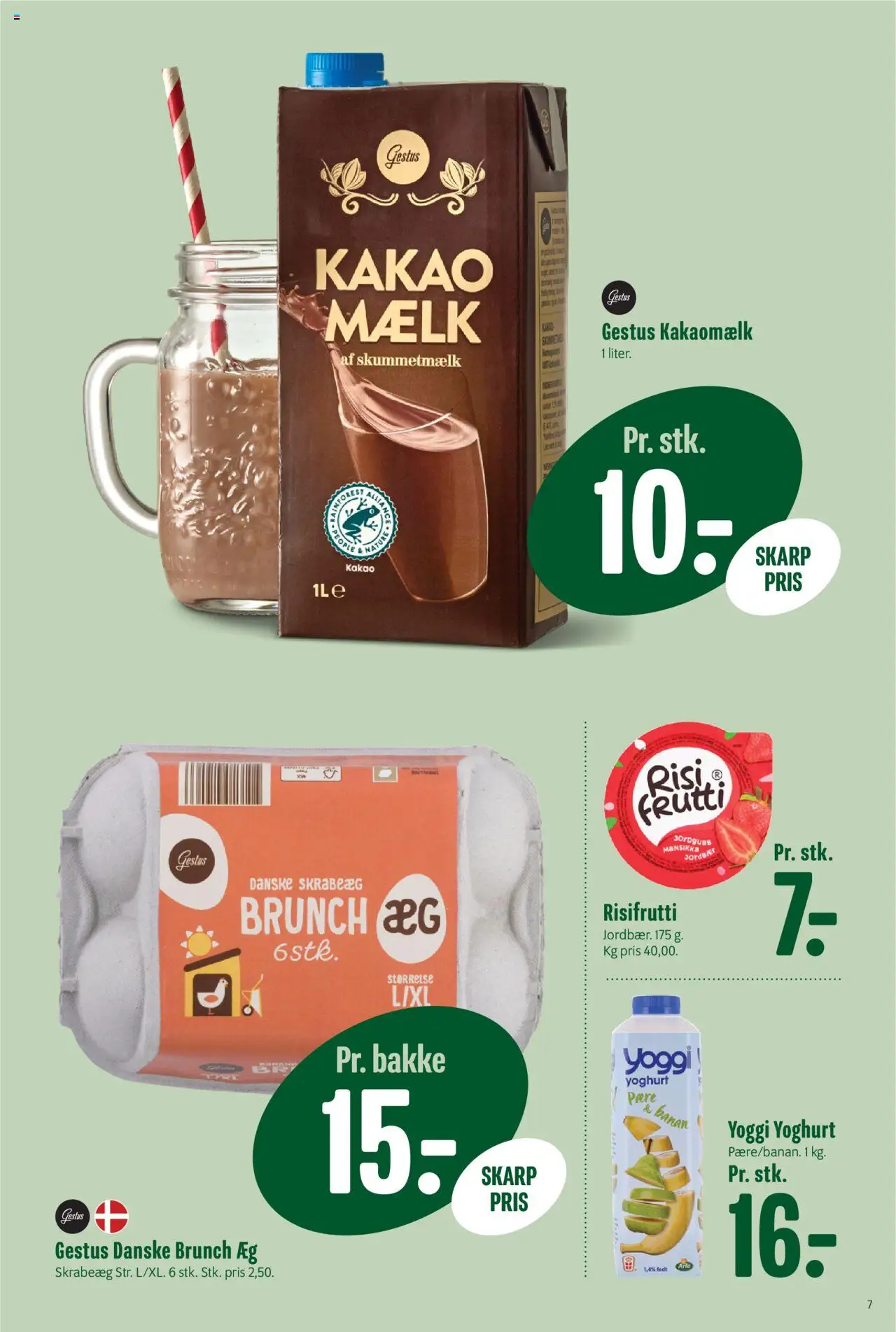 Min Købmand Tilbudsavis gyldig fra 22.08.2025 | Side: 7 | Produkter: Mælk, Yoghurt, Æg, Kakaomælk
