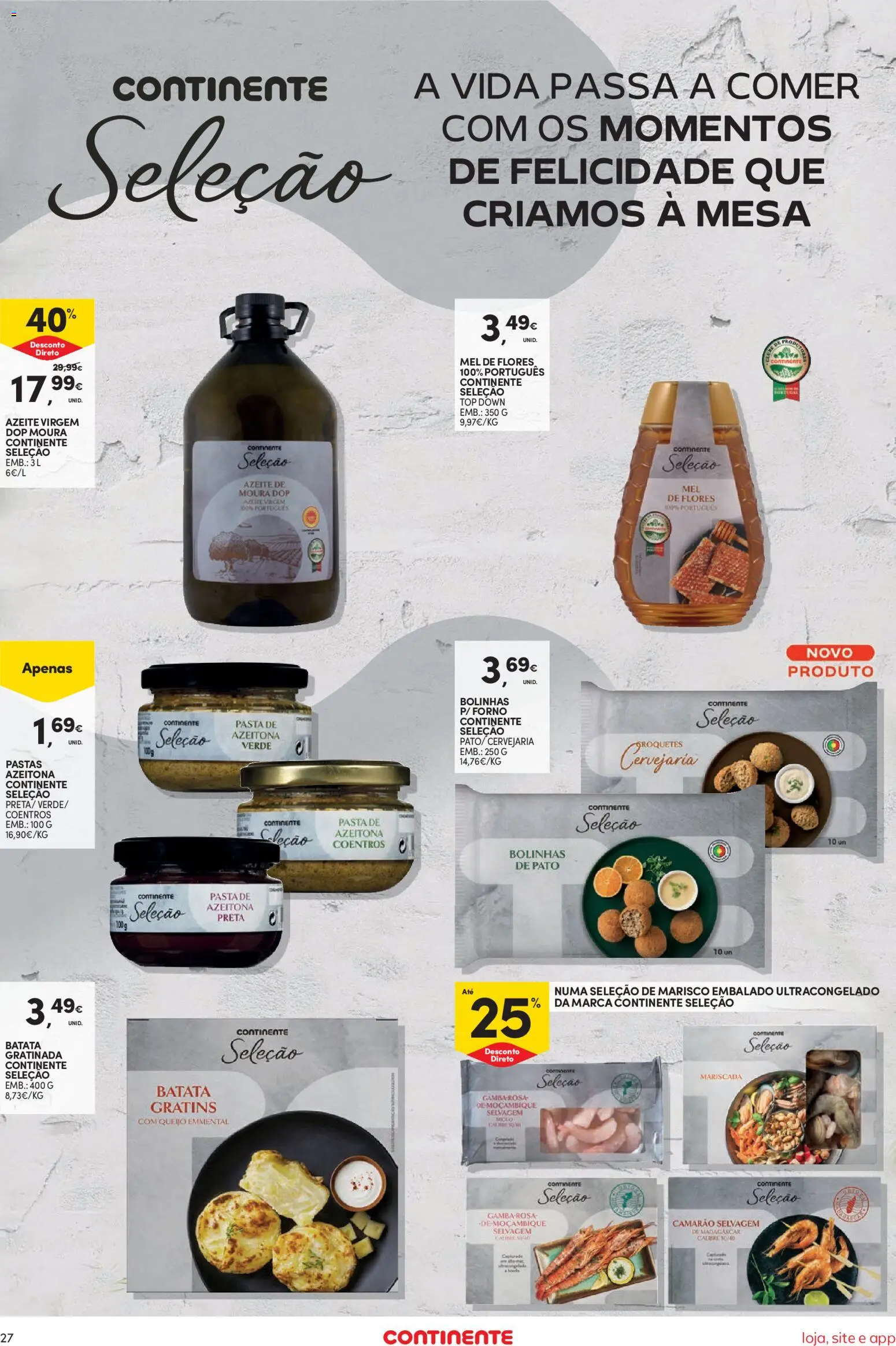 Continente Semanal Continente Bom Dia │ válido de 09.12.2025 | Página: 27 | Produtos: Forno, Top, Camarão, Mesa