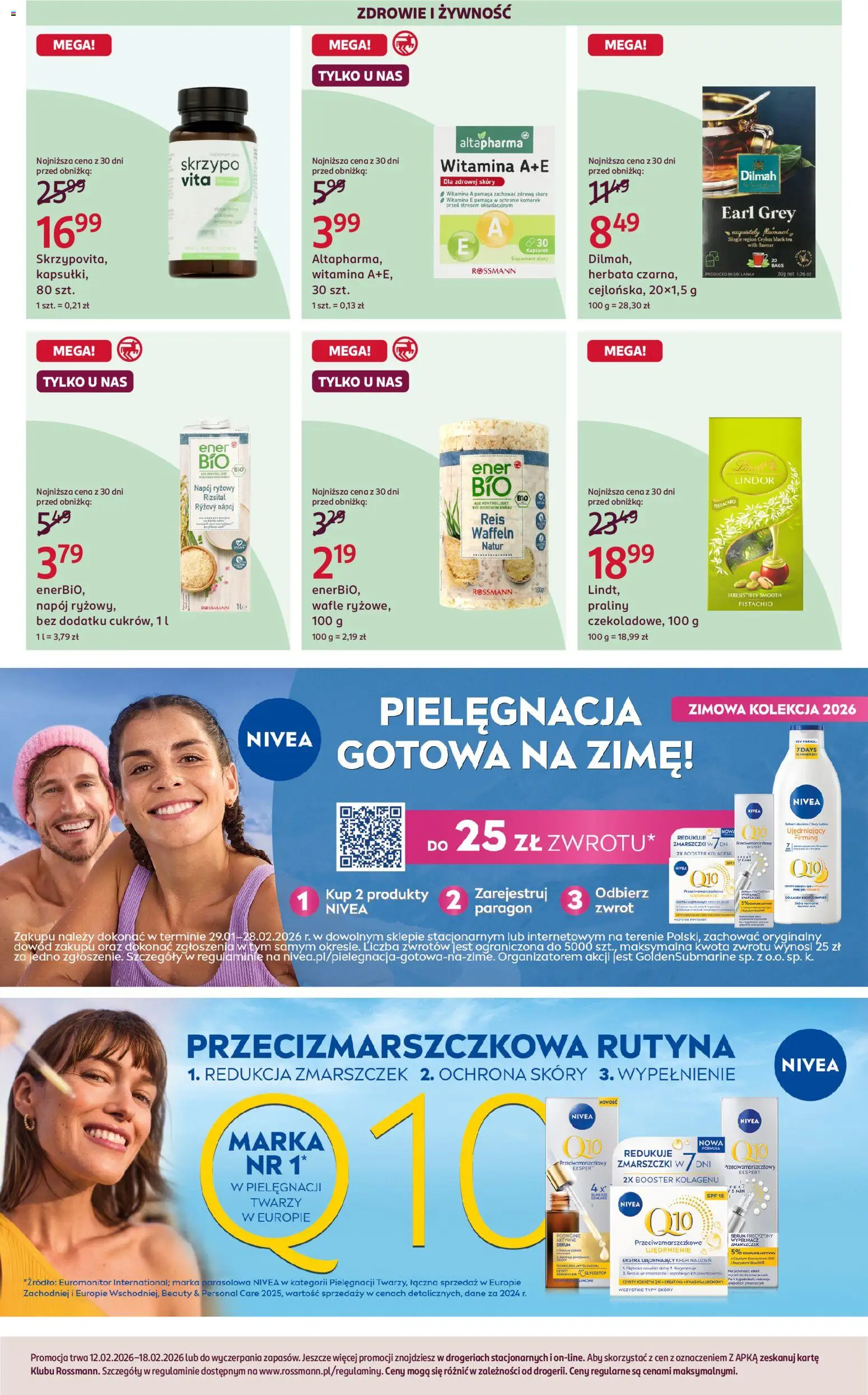 Rossmann Gazetka od 12.02.2026 | Strona: 8 | Produkty: Wafle, Napój ryżowy, Praliny, Herbata