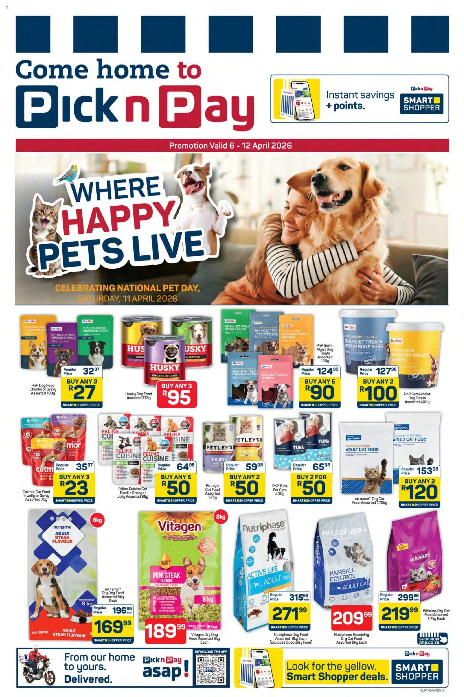 New Pick n Pay catalogue – valid from 06.04.2026 | Page: 1 | Products: Coat, Steak, Beef, Cat food