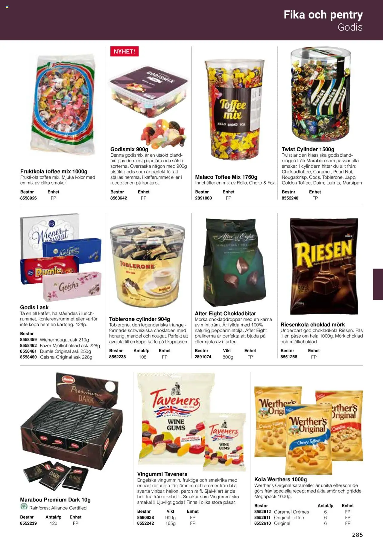 Office Depot reklamblad aktuell från 15.02.2024 | Sida: 287 | Produkter: Smör, Kaffe, Choklad, Godis