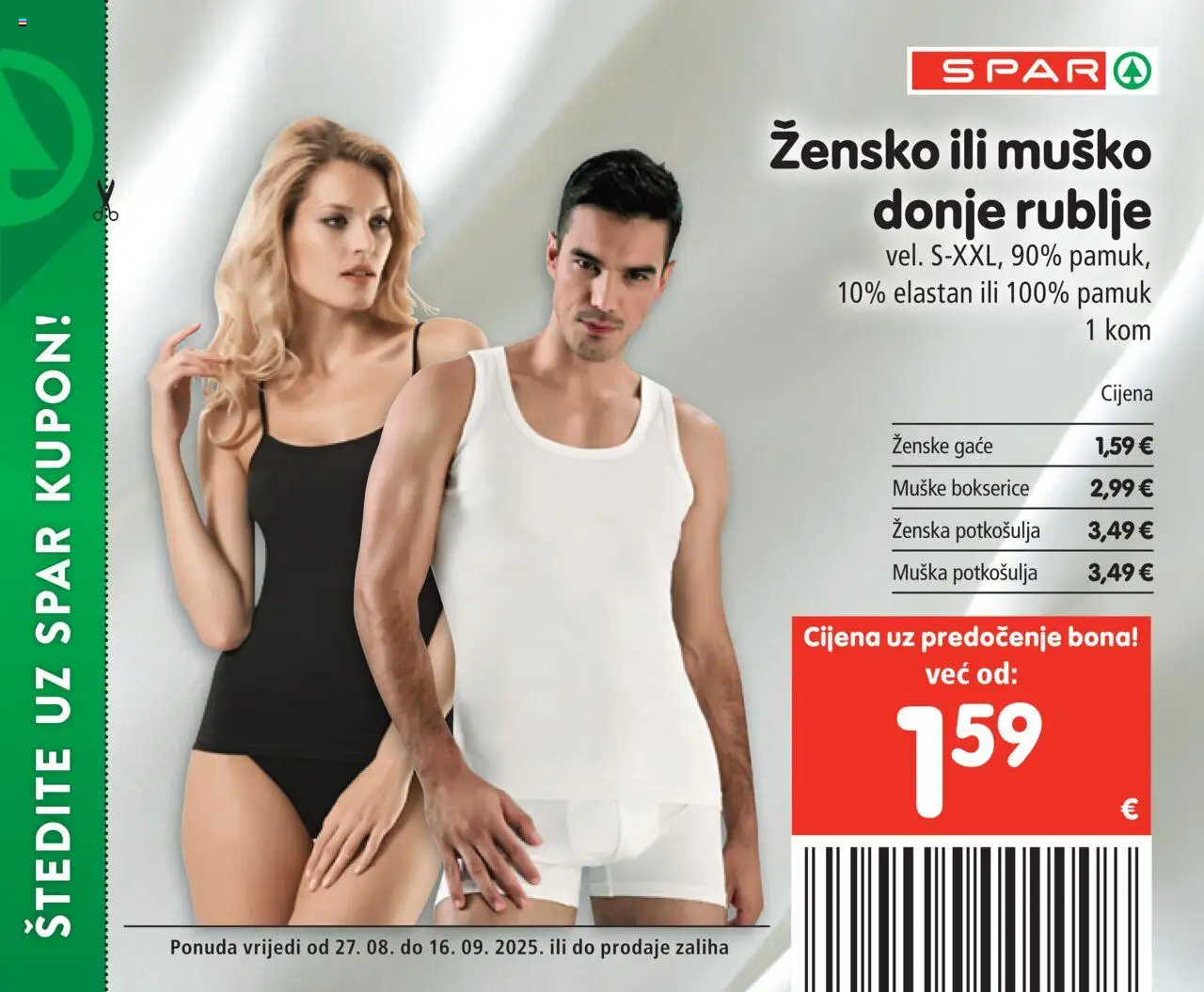 Spar katalog | vrijedi od 27.08.2025 | Stranica: 3 | Proizvodi: Donje rublje, Bokserice