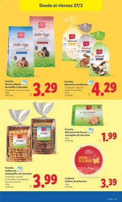 Vista previa Favorina Huevos rellenos de vainilla y chocolate, 2 variedades: con leche o negro. 250 g válido desde el 23.02.2026 | Página: 33