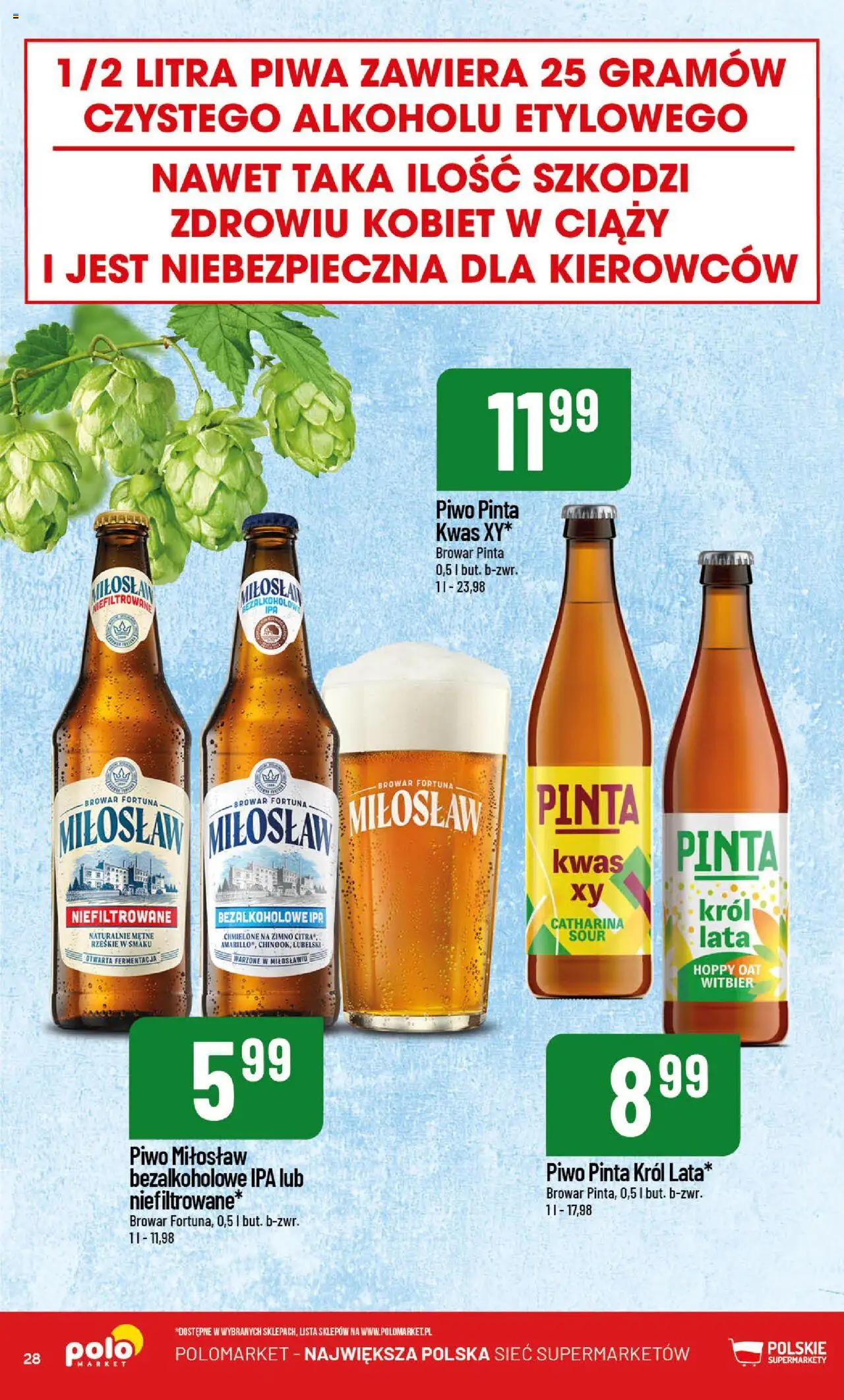 POLOmarket Gazetka - Nowości od 01.05.2025 | Strona: 28 | Produkty: Piwo
