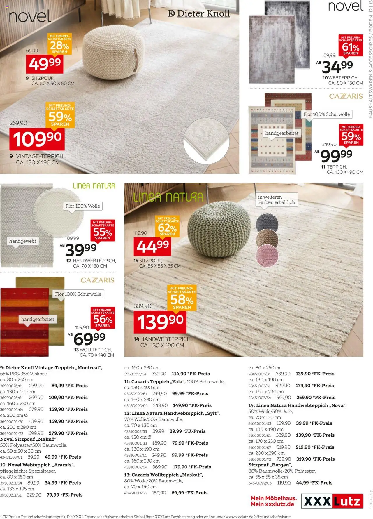 XXXL Lutz Schöner Einrichten – gültig ab 08.09.2025 | Seite: 13 | Produkte: Teppich