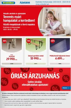 Praktiker Akciós újság - amely érvényes a következő dátumtól: 05.08.2025