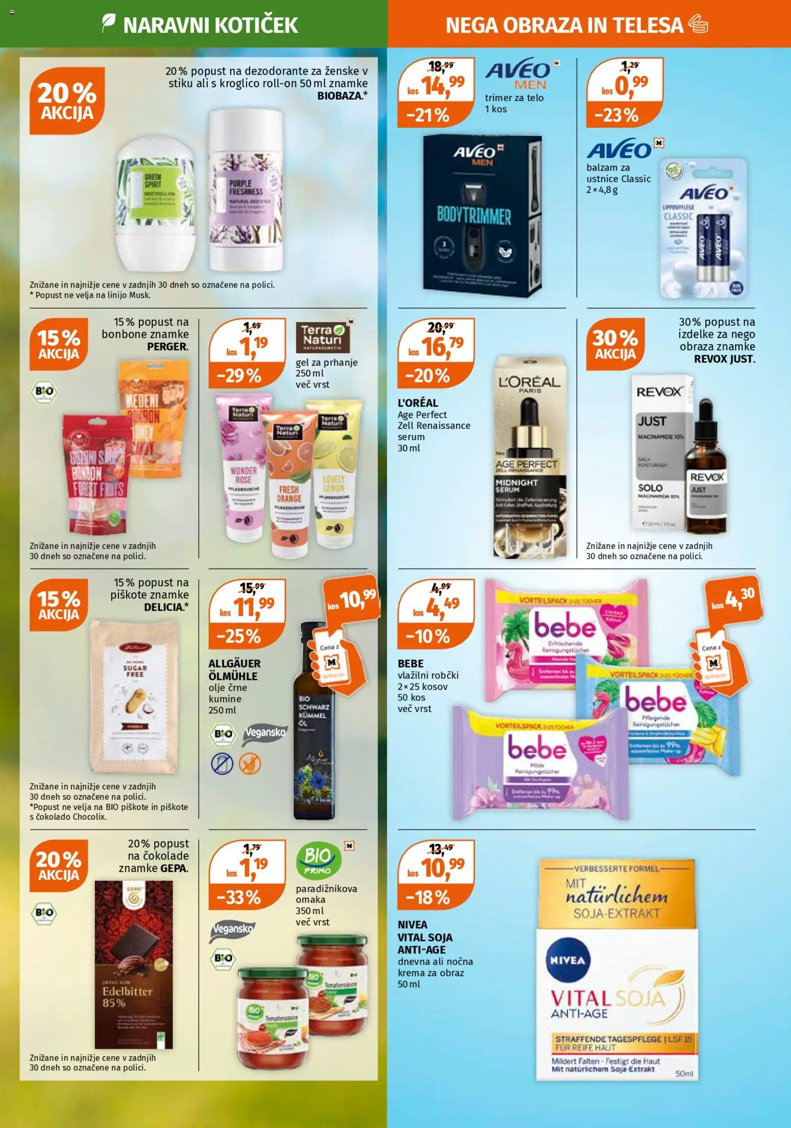Novi Müller katalog ponudbe – veljaven od 02.03.2026 | Stran: 3 | Izdelki: Robčki, Krema, Deodorant, Vlažilni robčki