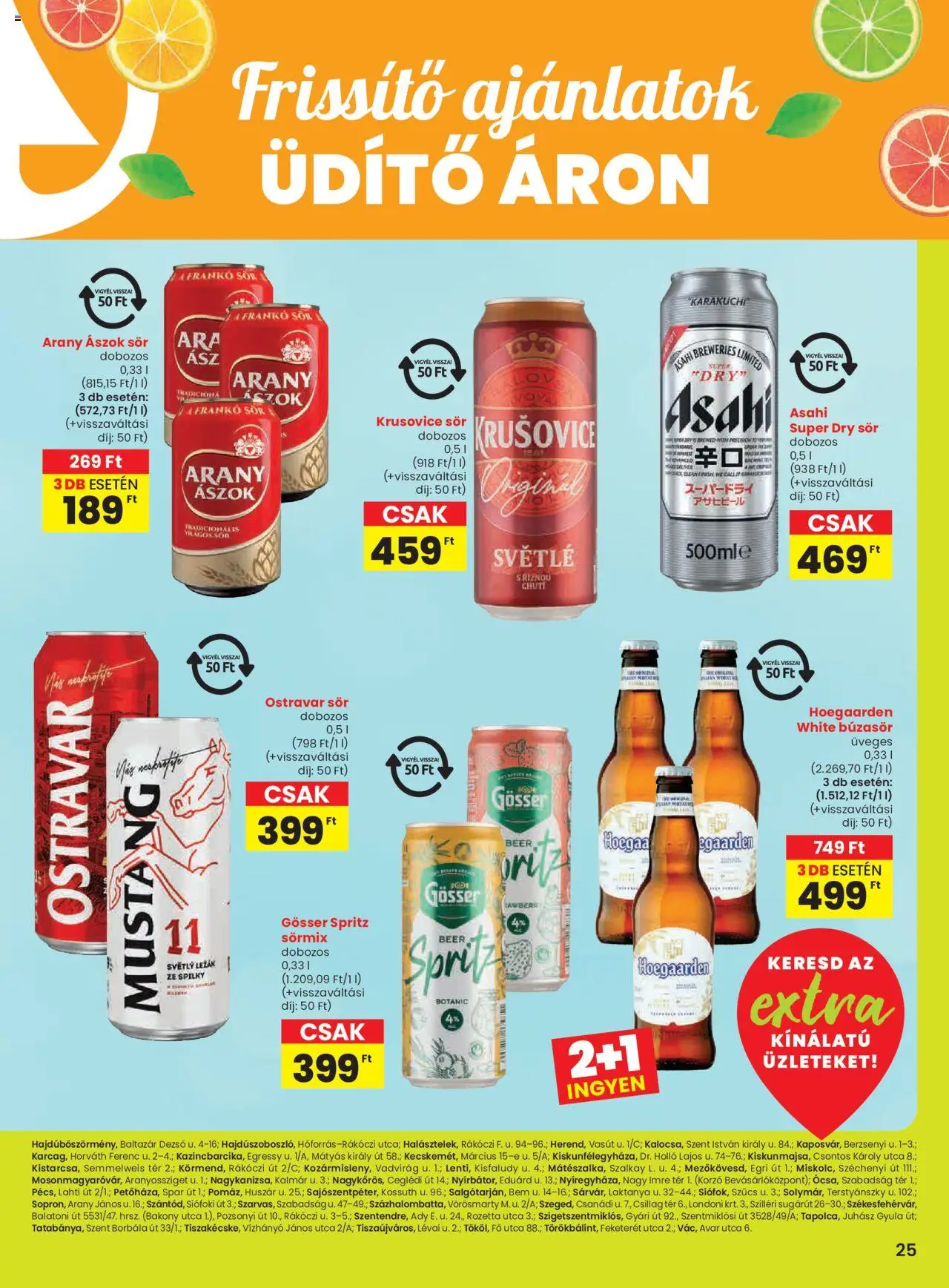 Spar akciós ujság - amely érvényes a következő dátumtól: 28.08.2025 | Oldal: 6 | Termékek: Arany ászok, Gösser, Sör, Topljeni sir