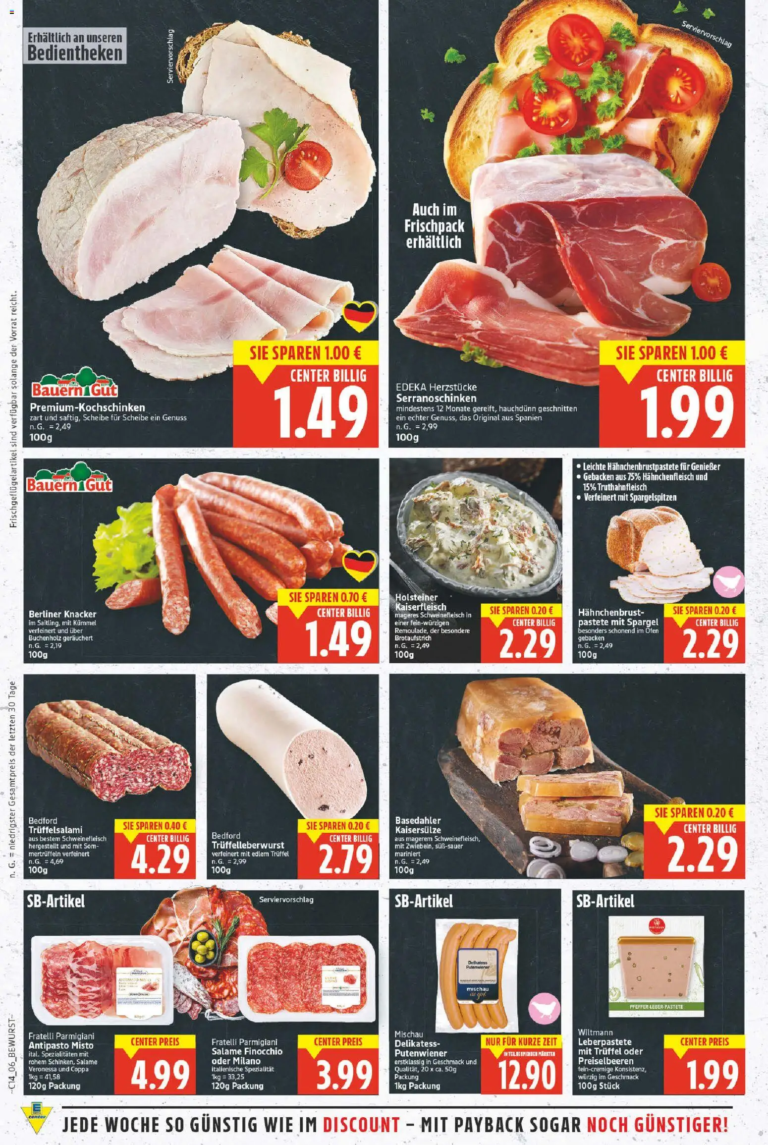 E center Prospekt 	 – gültig ab 30.03.2026 | Seite: 6 | Produkte: Berliner, Spargel, Schweinefleisch, Hahnchenbrust