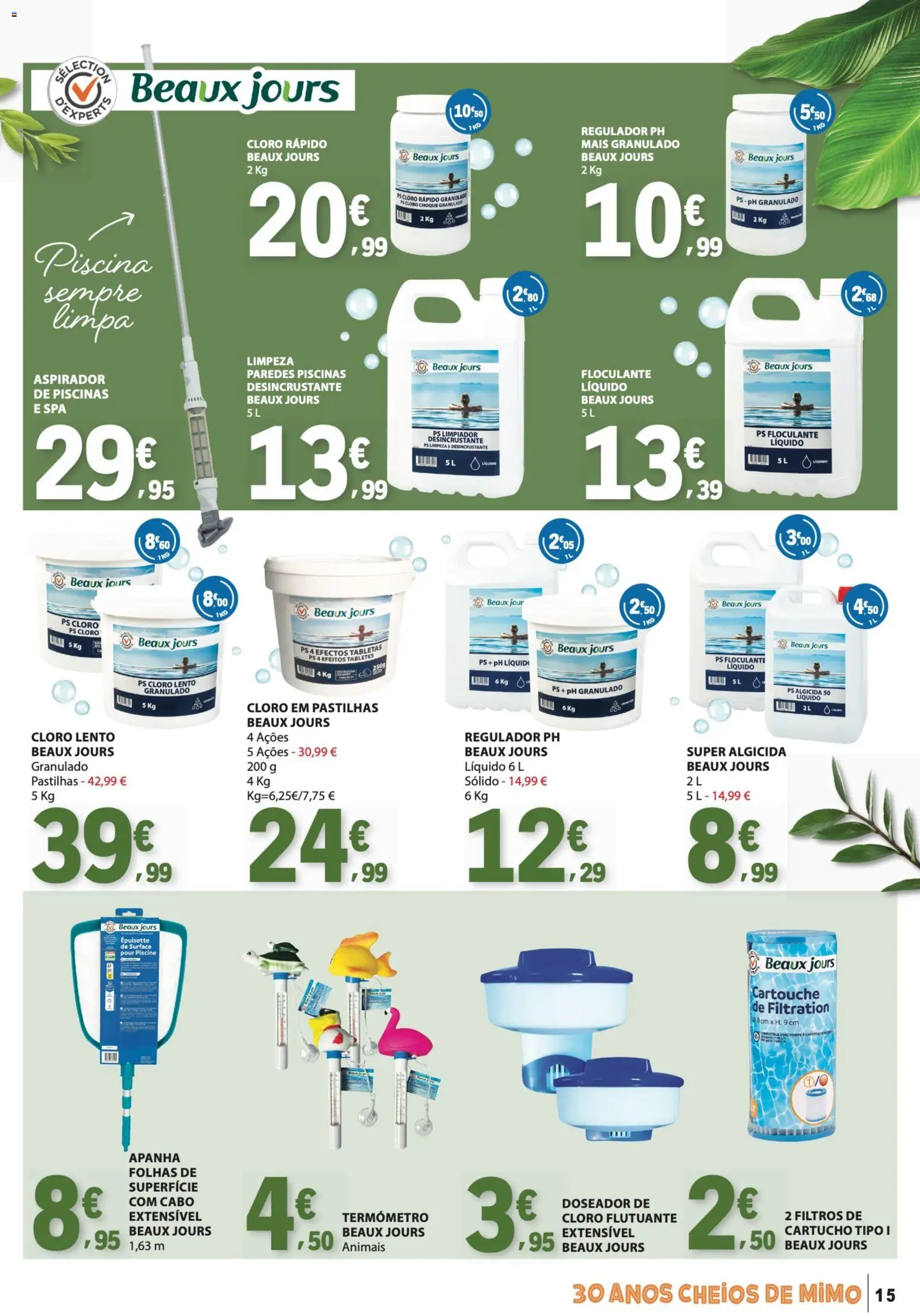 E.Leclerc Especial Ar Livre │ válido de 28.04.2026 | Página: 15 | Produtos: Piscina, Cabo, Aspirador, Piscinas