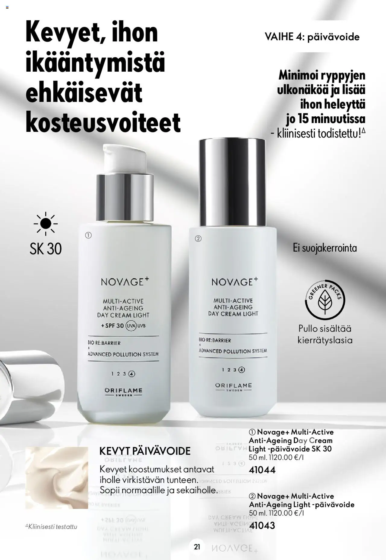 Oriflame Novage+ – voimassa 25.01.2024 alkaen | Sivu: 21