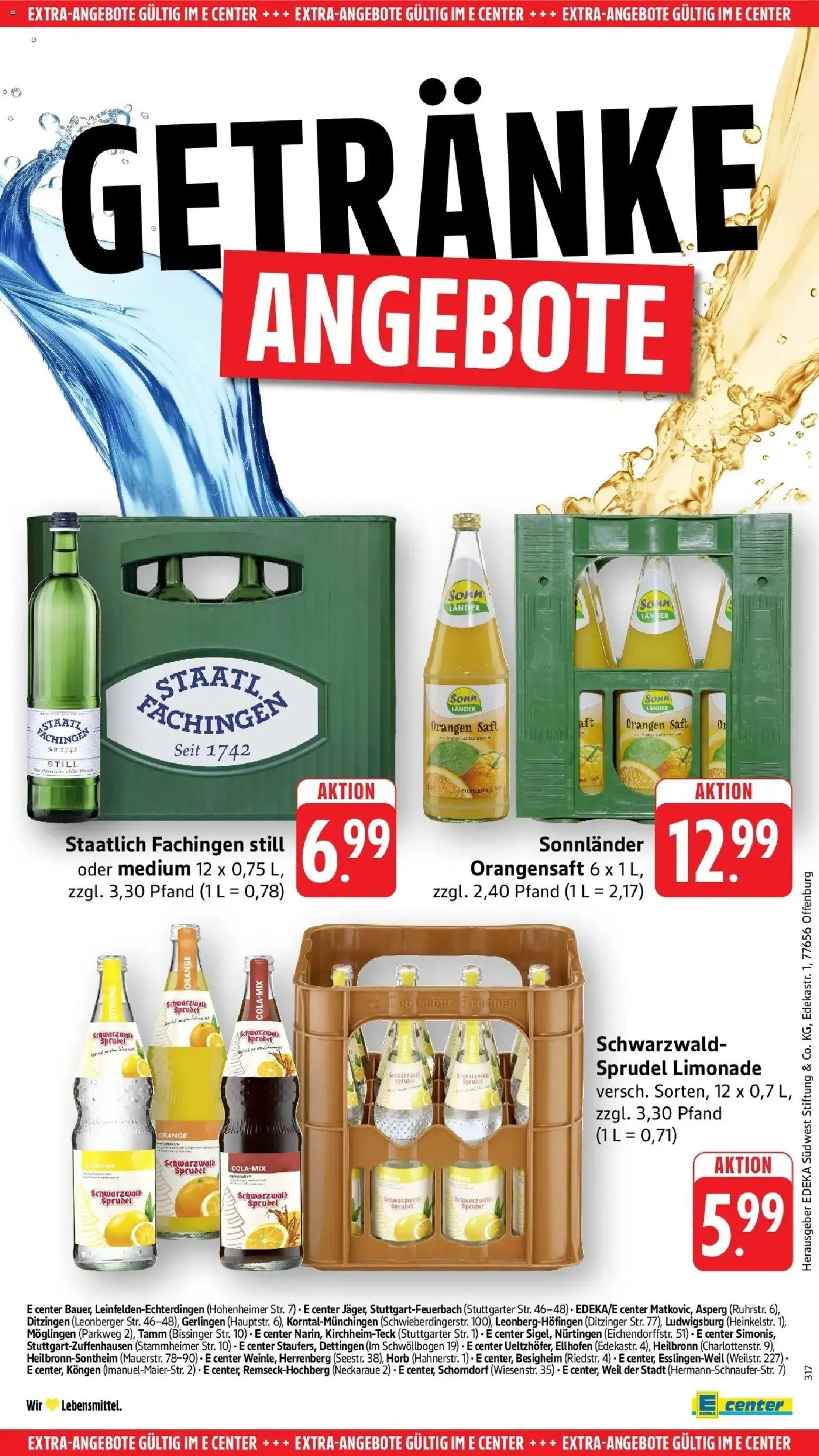 E center Prospekt Kirchheim-Teck	 – gültig ab 05.04.2026 | Seite: 54 | Produkte: Orangen, Orangensaft, Zitrone, Saft