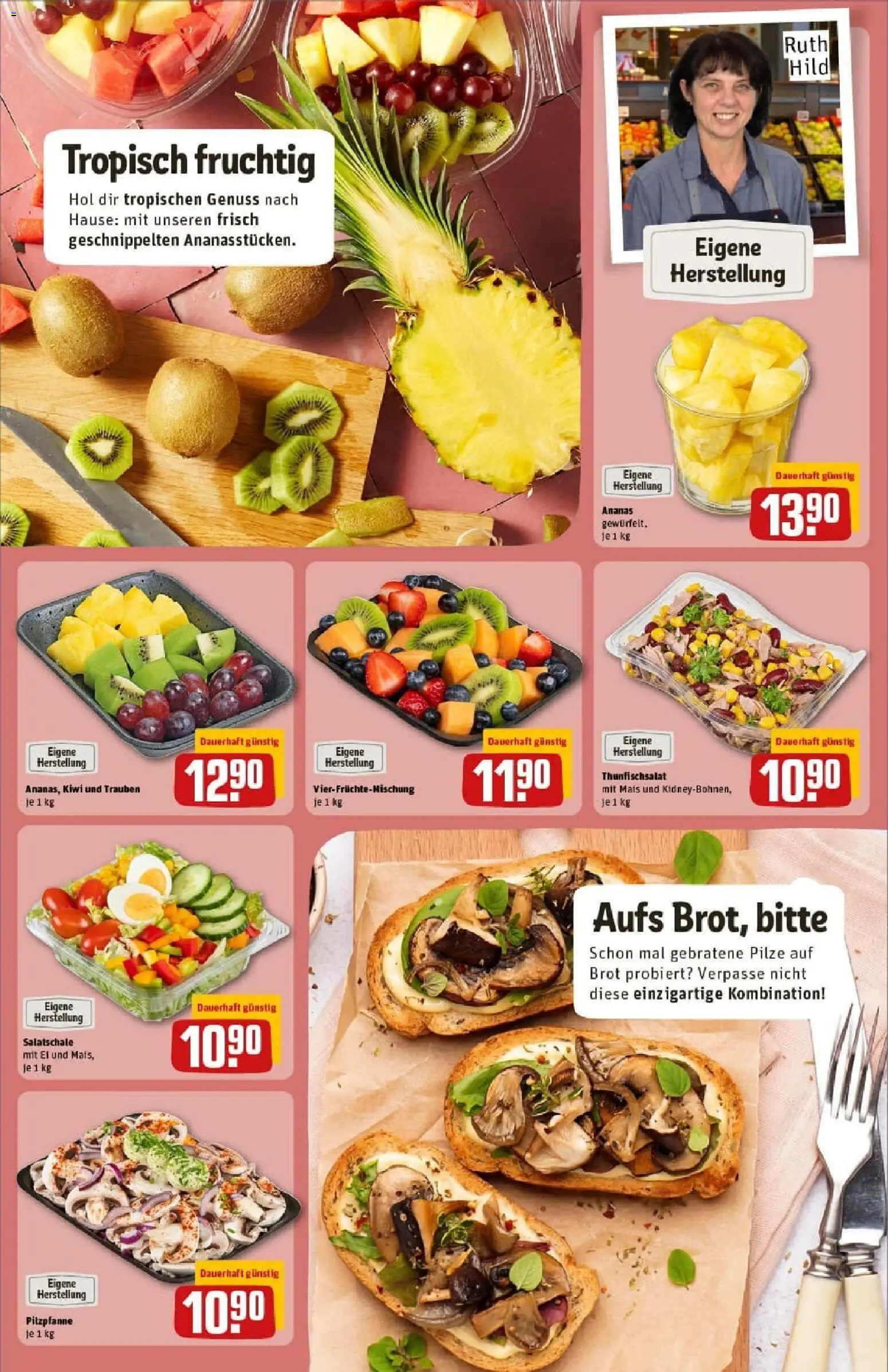 Rewe prospekt Michelstadt	 – gültig ab 26.10.2025 | Seite: 14 | Produkte: Trauben, Ananas, Brot, Kiwi