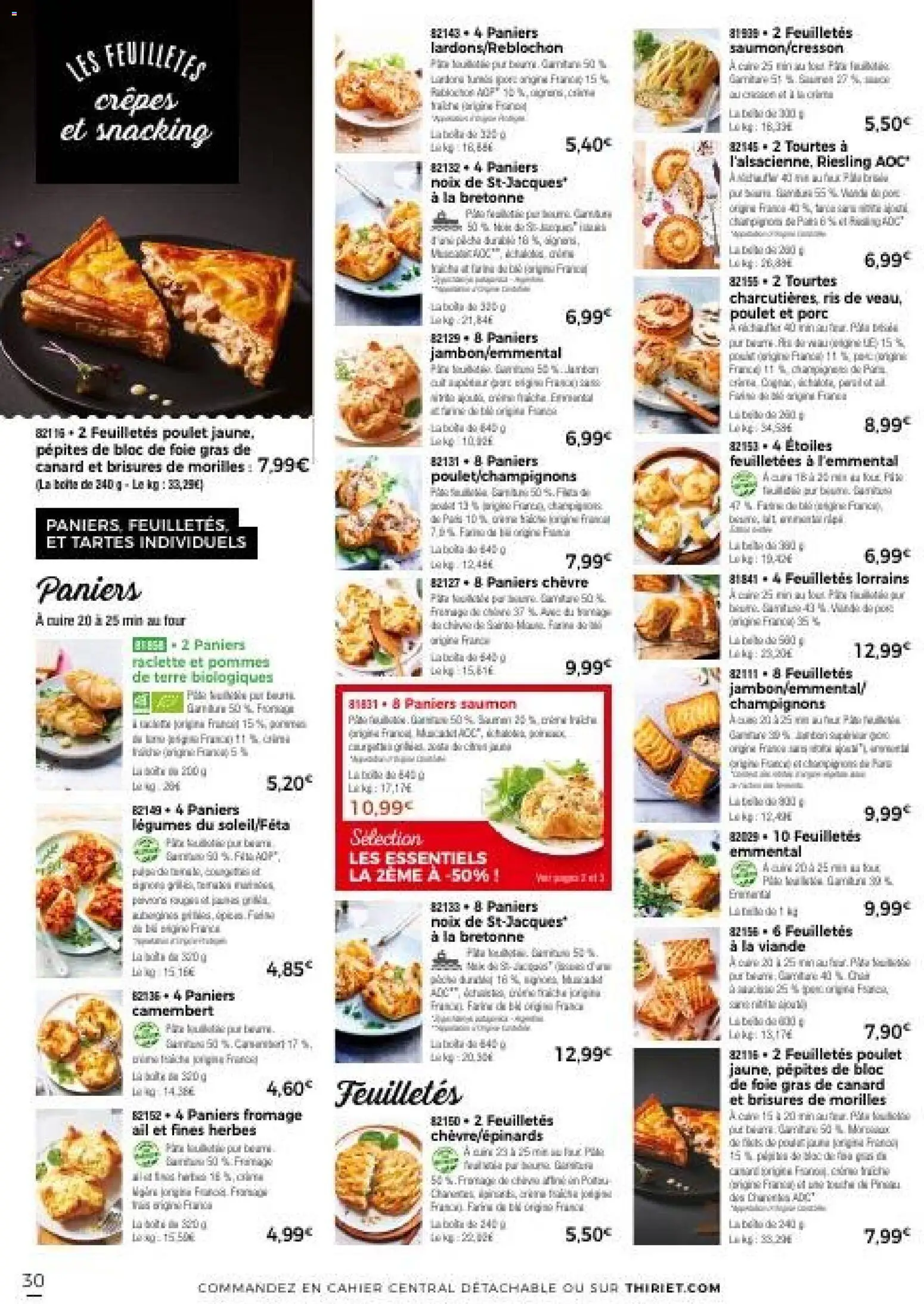 {H1} | Page: 30 | Produits: Reblochon, Cresson, Camembert, Noix