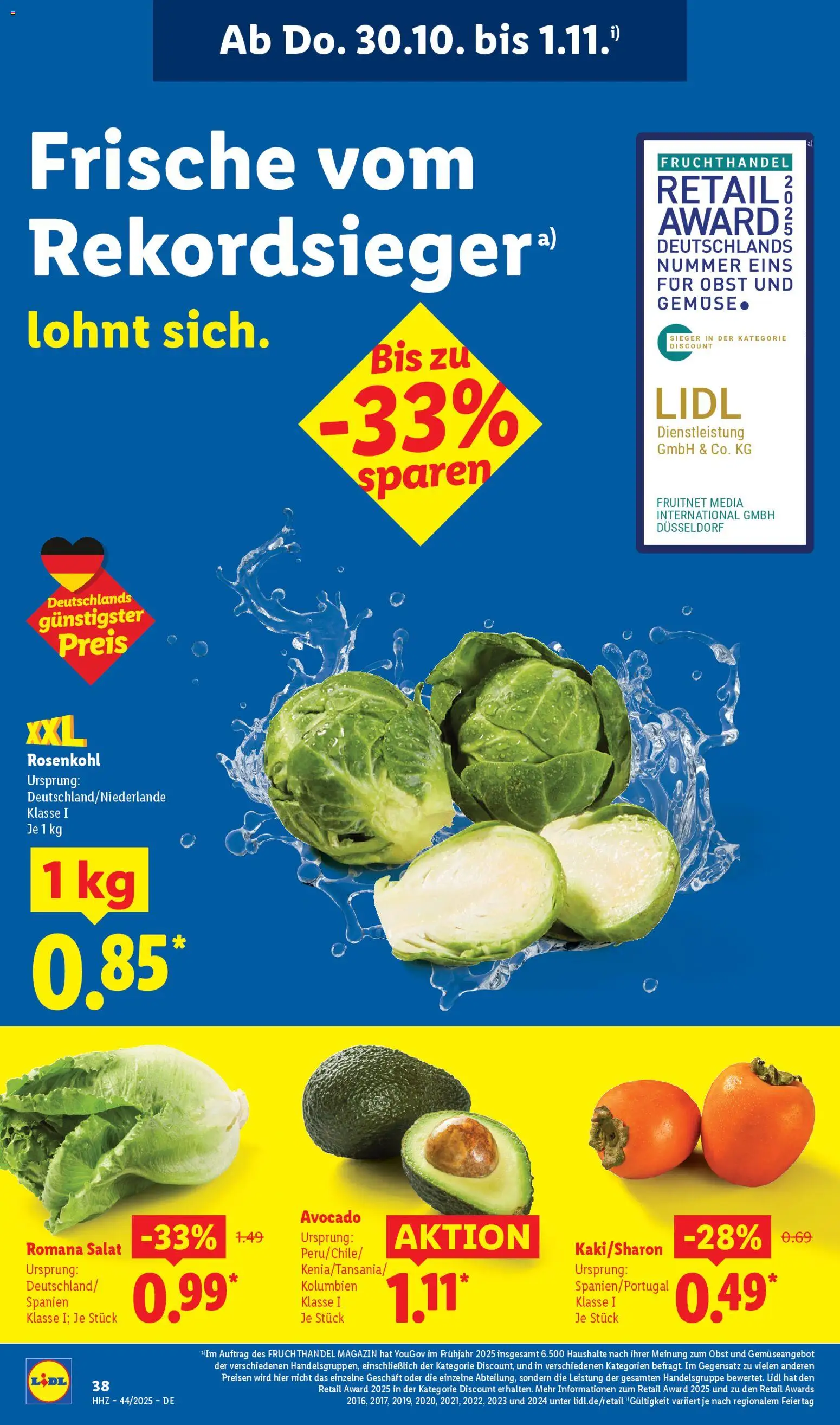 Lidl Prospekt Holzminden – gültig ab 27.10.2025 | Seite: 58 | Produkte: Avocado, Gemüse, Obst, Salat