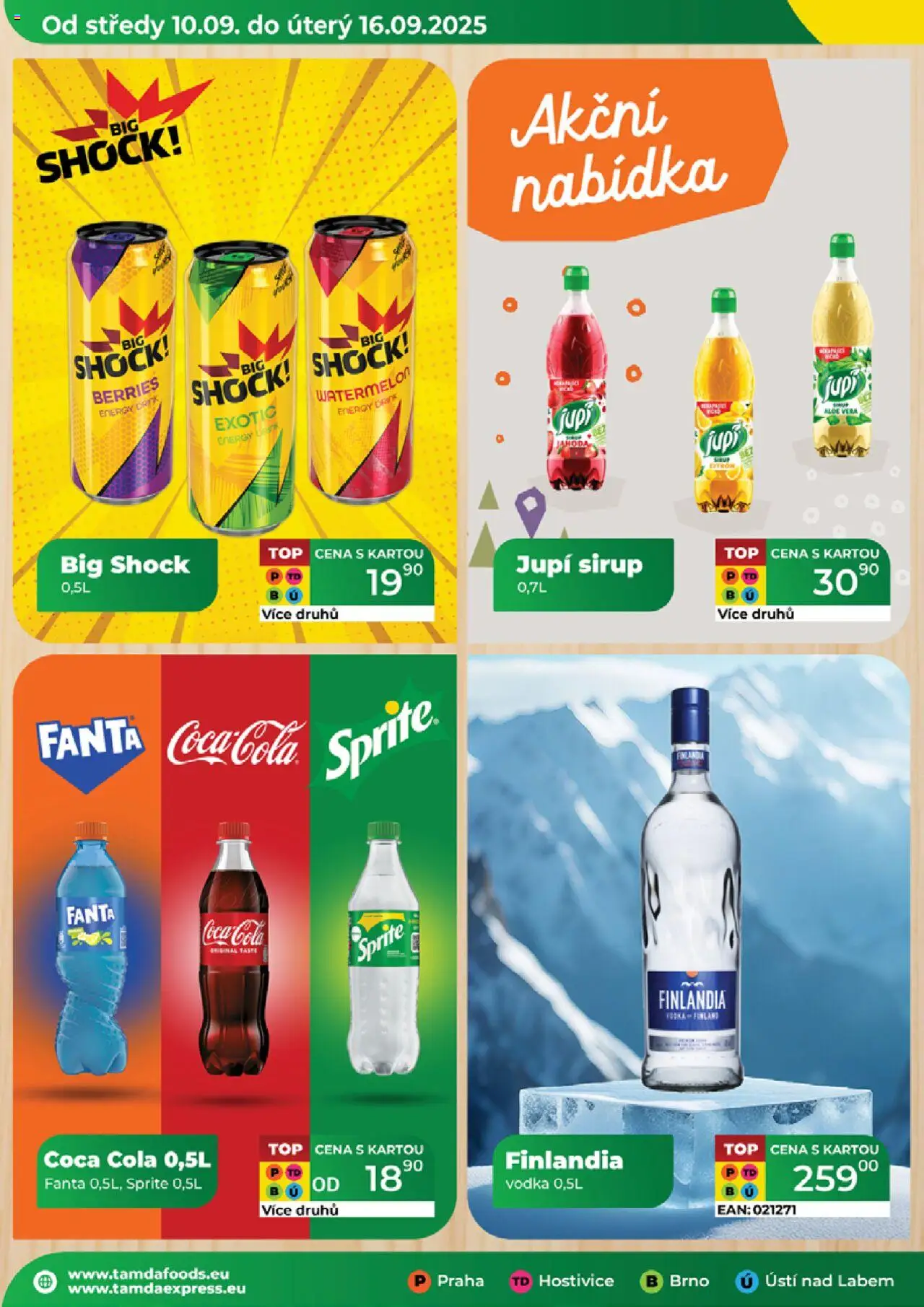 Tamda Foods leták od 10.09.2025 | Strana: 16 | Produkty: Vodka, Sirup, Cola, Energy drink