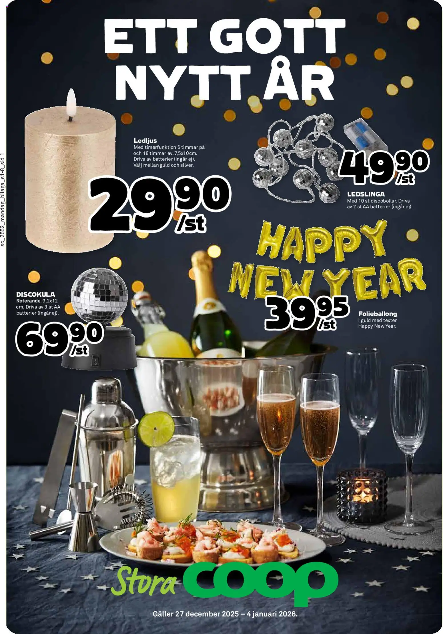 Stora Coop reklamblad aktuell från 29.12.2025 | Sida: 1 | Produkter: Batterier, Galler