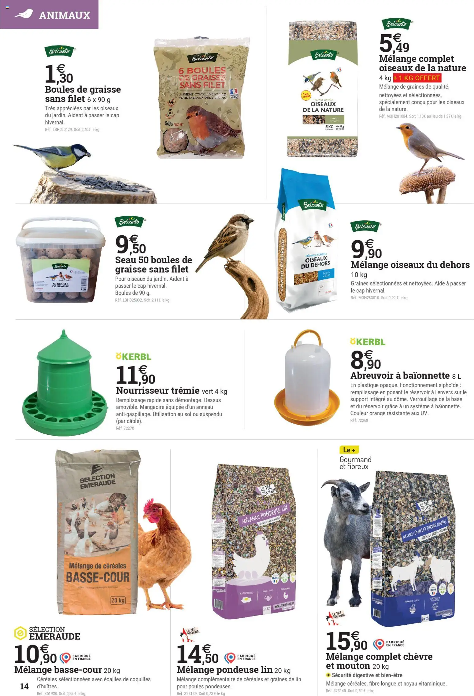 {H1} | Page: 14 | Produits: Orange, Base, Céréales