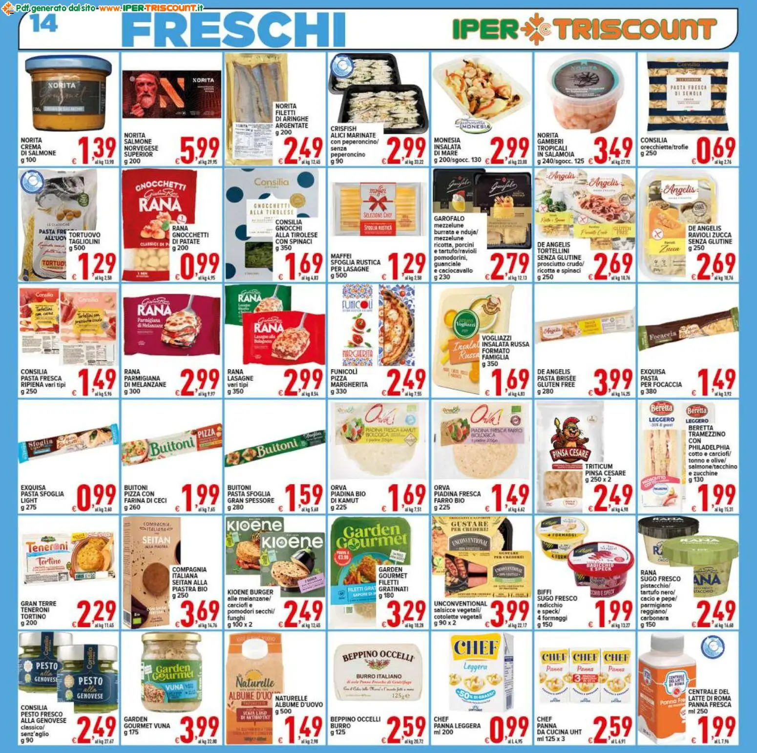 Volantino Ipertriscount del 27.11.2025 | Pagina: 14 | Prodotti: Prosciutto, Pesto, Piadina, Parmigiano