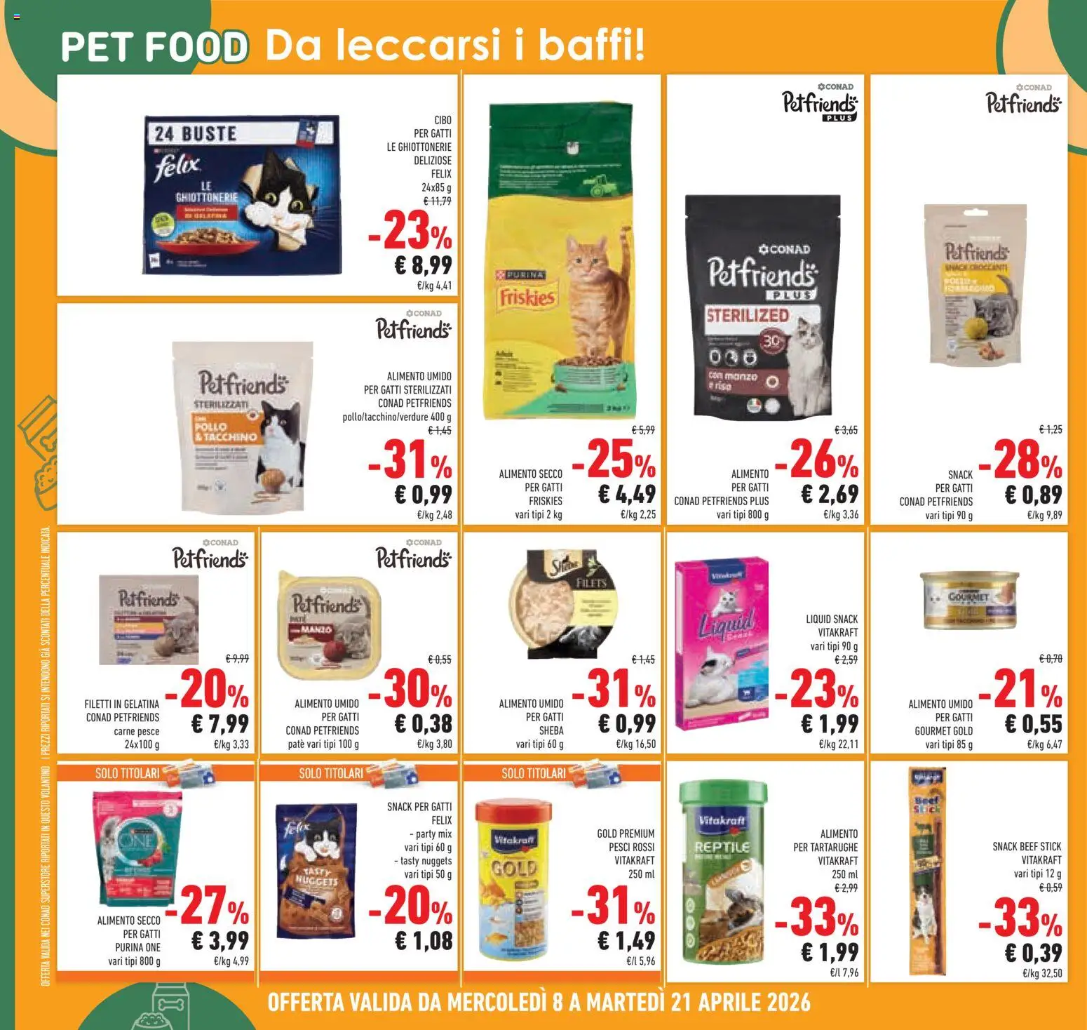 Volantino Conad del 08.04.2026 | Pagina: 26 | Prodotti: Paté, Pollo, Manzo, Tacchino