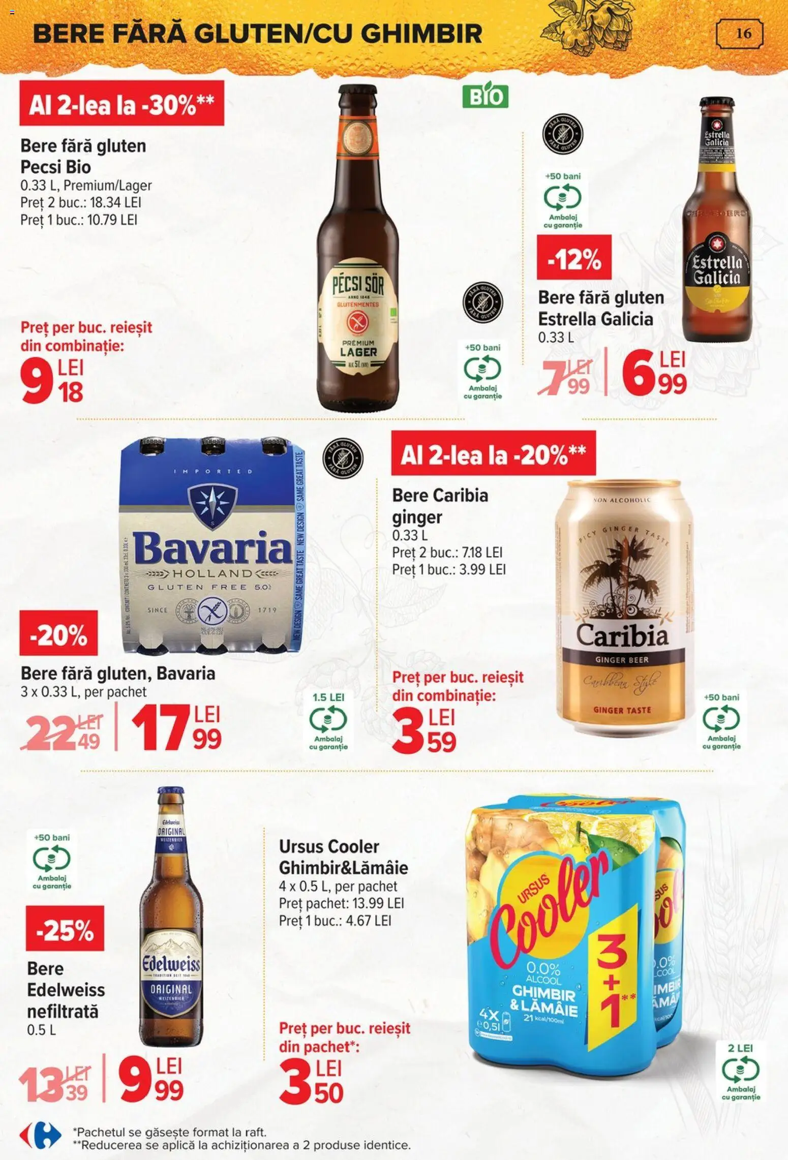Noul catalog Carrefour – valabil de la 15.04.2026 | Pagină: 16 | Produse: Şerit ödül, Bere, Lămâie