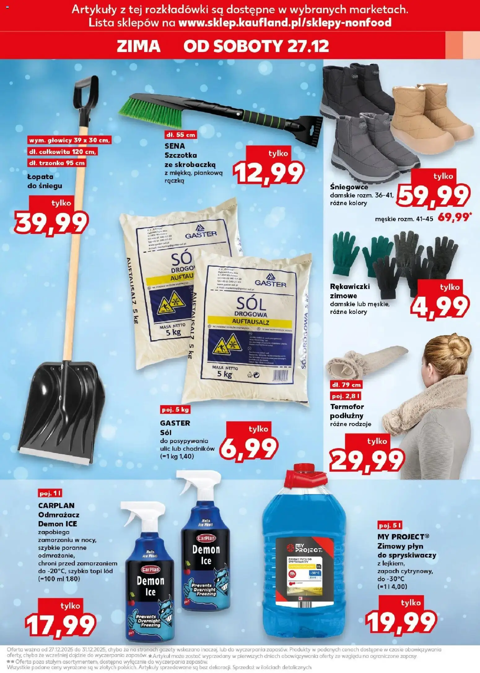 Kaufland gazetka - Mega okazje od 27.12.2025 | Strona: 17 | Produkty: Rękawiczki, Śniegowce, Zapach, Szczotka