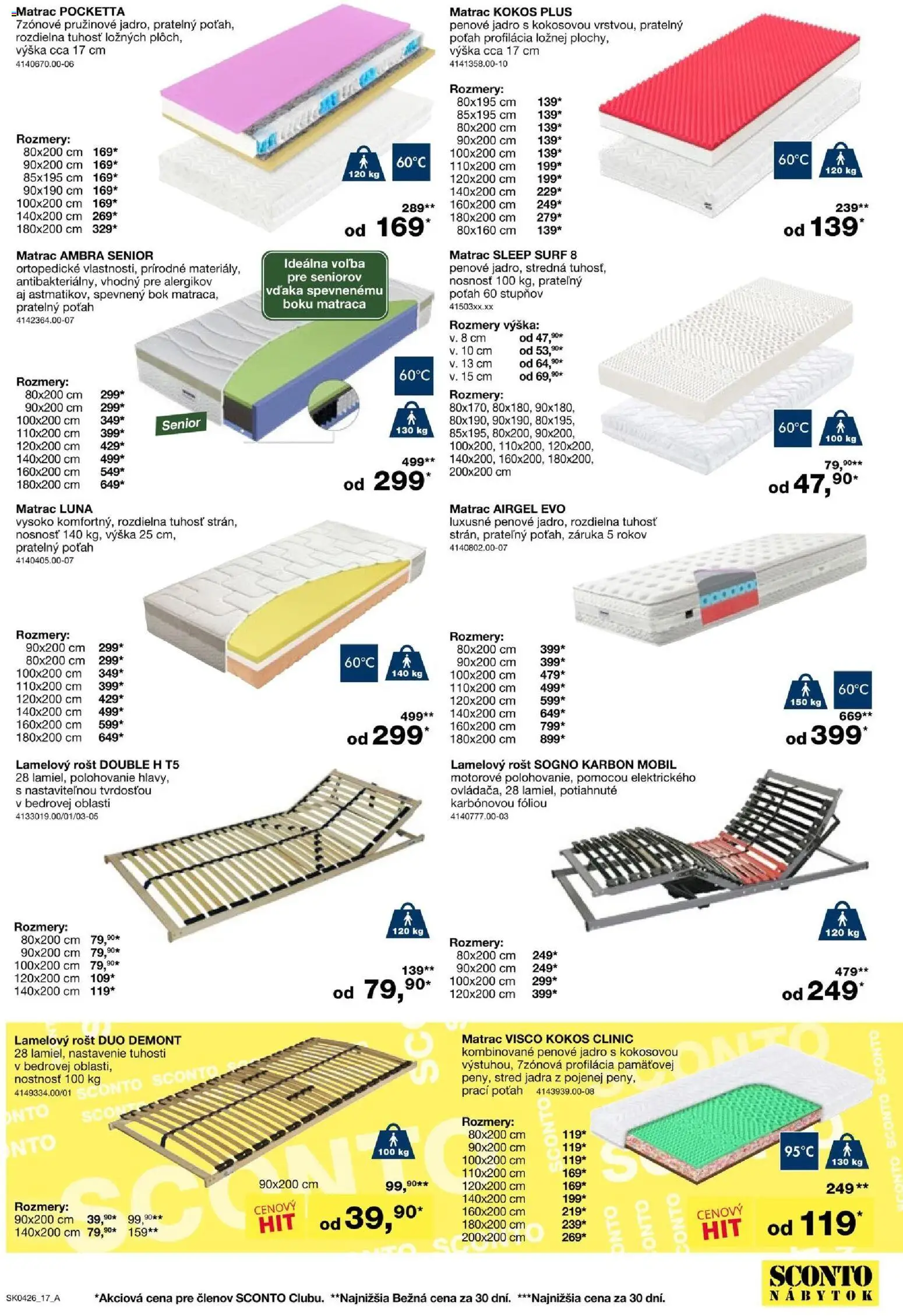 Nové Sconto nábytok akcie – leták je platný od 04.03.2026 | Strana: 17 | Produkty: Nábytok, Matrac, Mobil