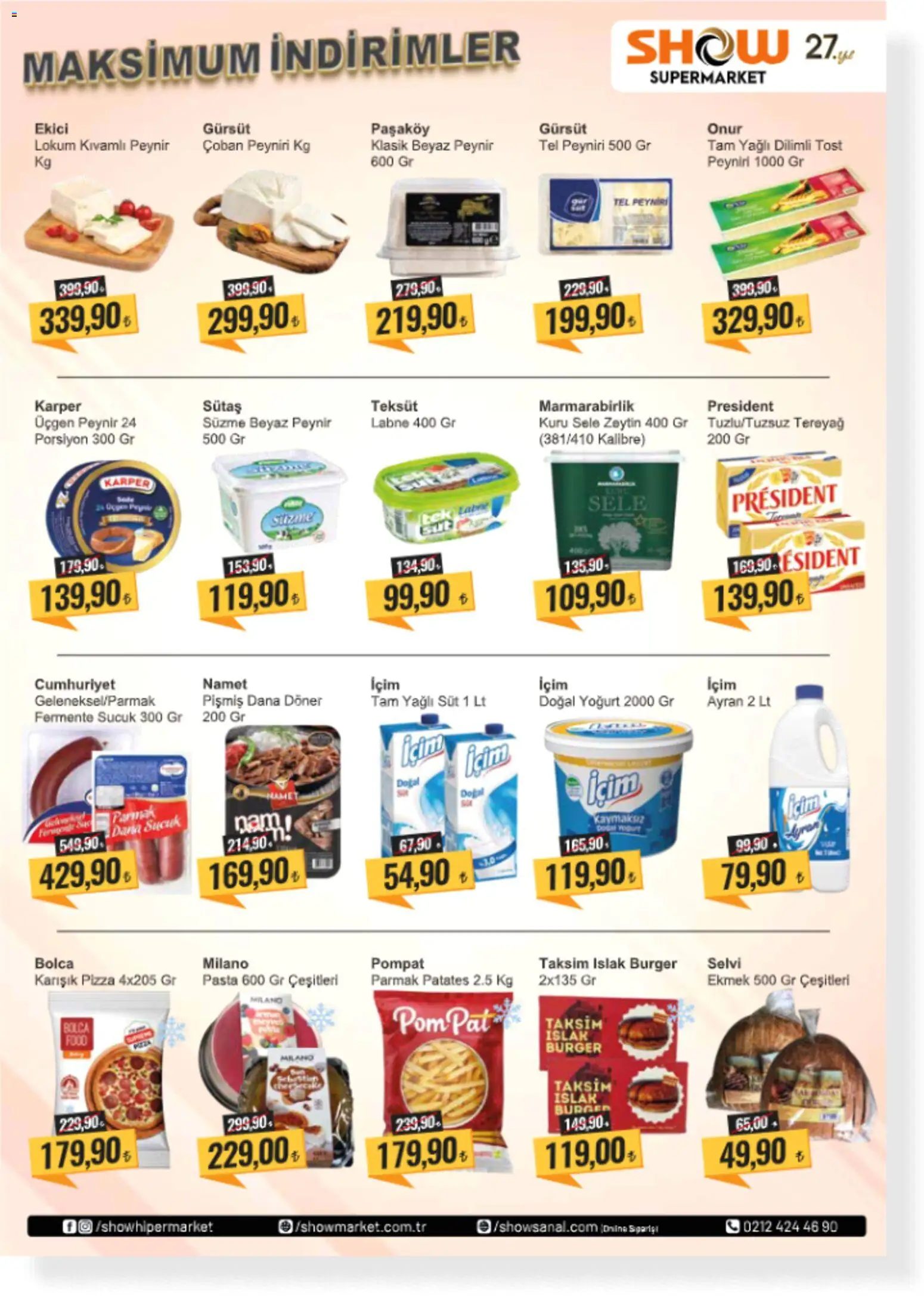 Show Market Katalog - 17.04.2026 tarihinden itibaren geçerlidir | Sayfa: 2 | Ürünler: Döner, Peynir, Ekici, Sucuk