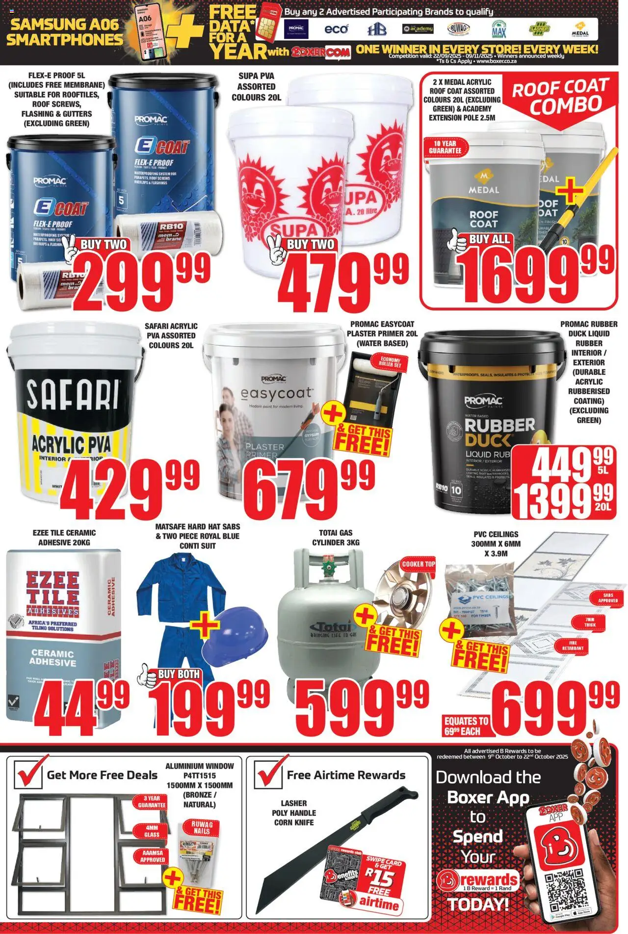 New Boxer catalogue – valid from 22.09.2025 | Page: 3 | Products: Primer, Cooker, Paint, Plaster