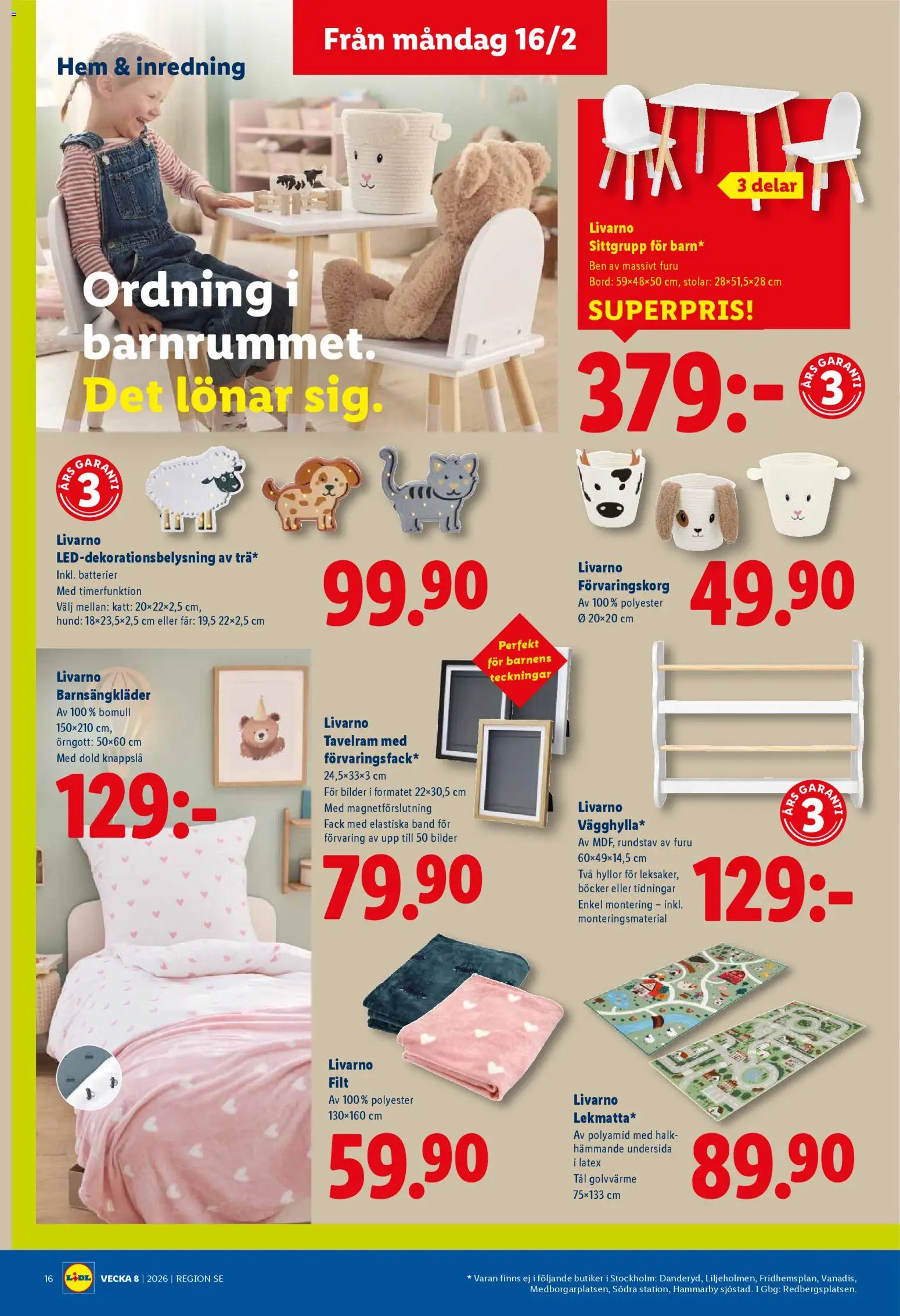 Lidl reklamblad aktuell från 16.02.2026 | Sida: 19 | Produkter: Batterier, Örngott, Filt, Bord