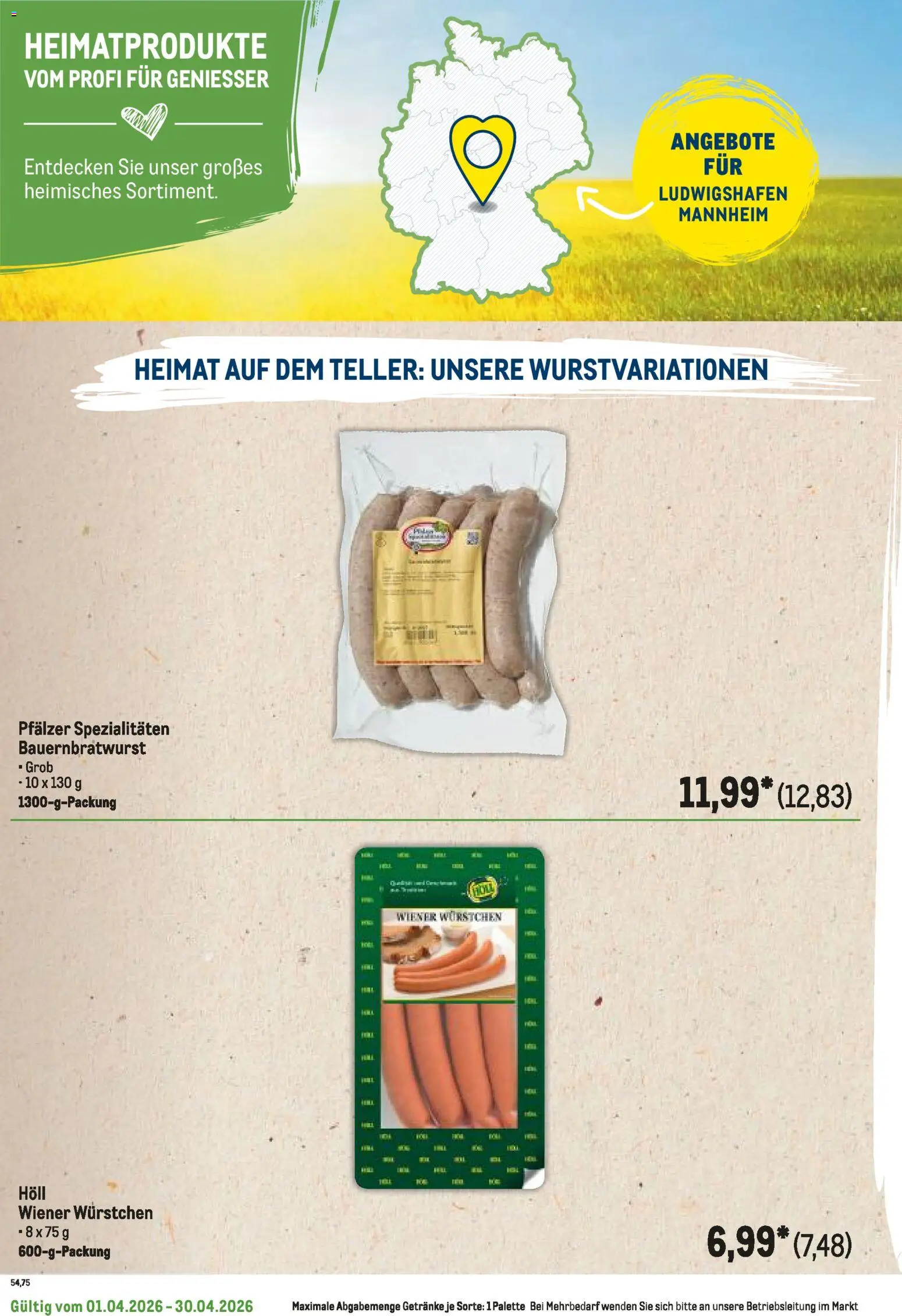Metro Regionaler Flyer – gültig ab 01.04.2026 | Seite: 94 | Produkte: Wiener wurstchen