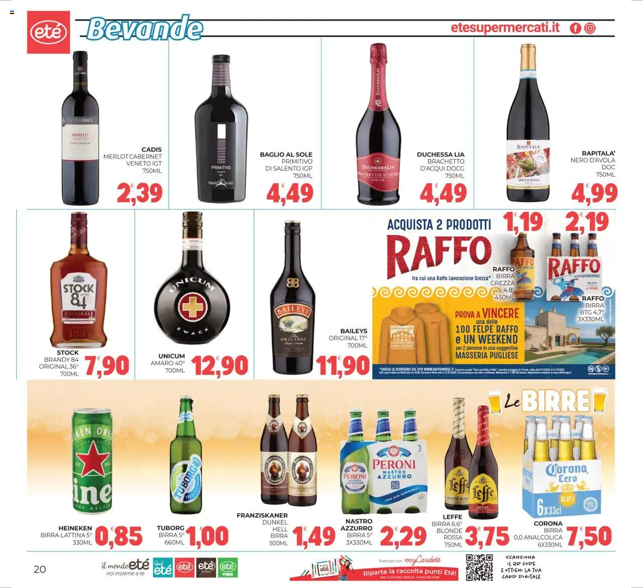 Volantino Eté del 21.10.2025 | Pagina: 20 | Prodotti: Birra, Tè, Heineken, Amaro