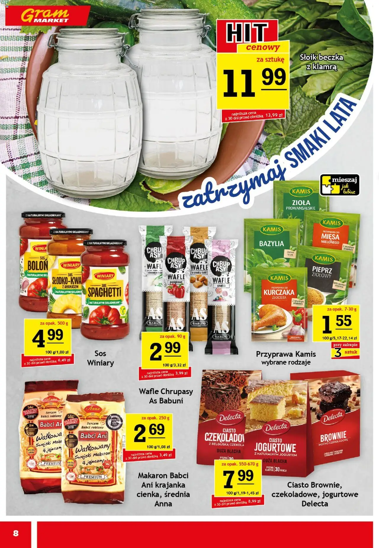 Gram Market Gazetka od 06.08.2025 | Strona: 16 | Produkty: Wafle, Ciasto, Brownie, Sos