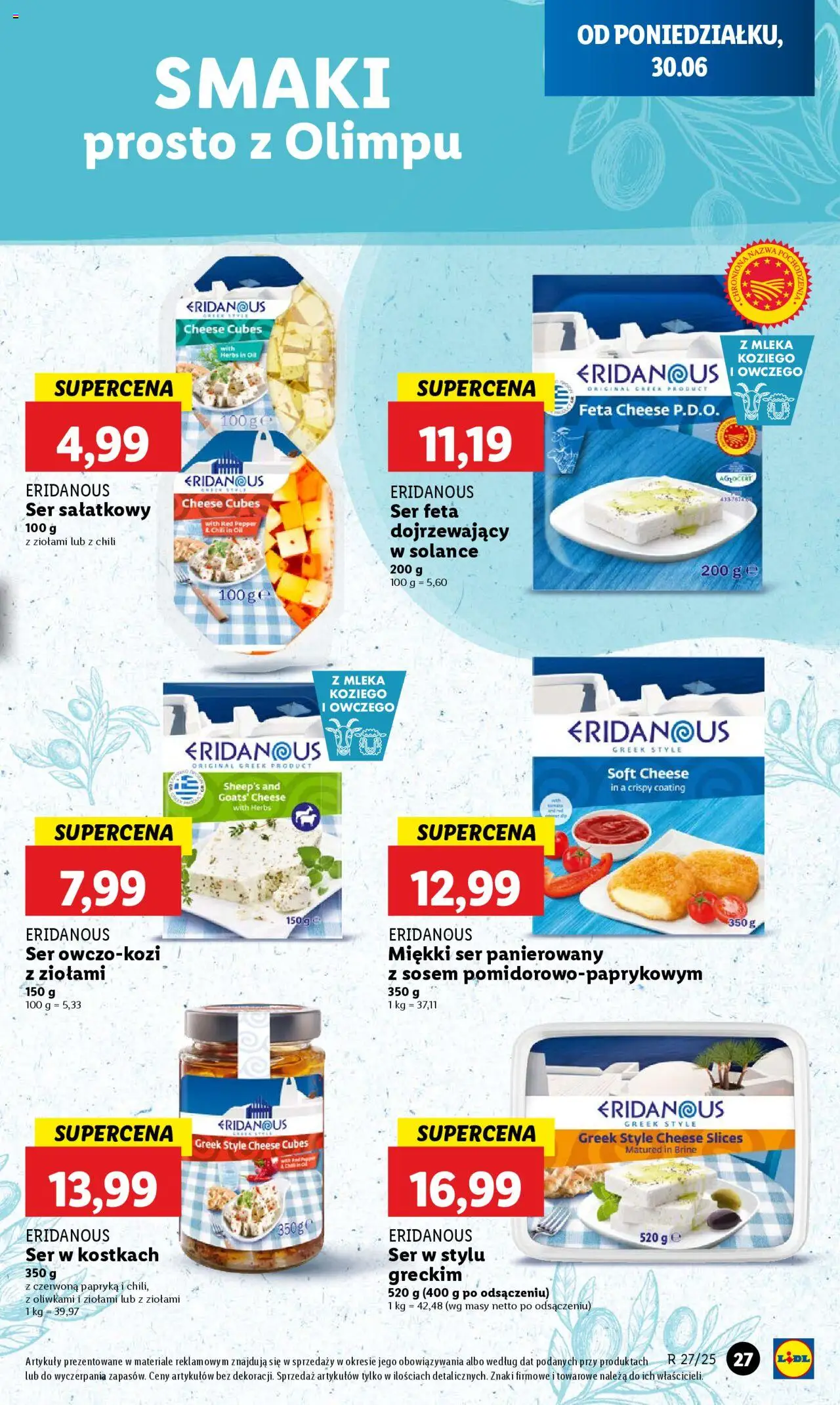 Lidl Gazetka od 30.06.2025 | Strona: 33 | Produkty: Chili, Mleka, Ser, Ser feta