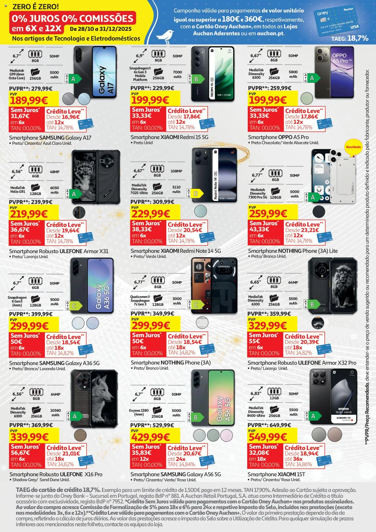 Auchan - Onde o Natal acontece com a melhor tecnologia │ válido de 21.11.2025 | Página: 3 | Produtos: Smartphone, Abacate