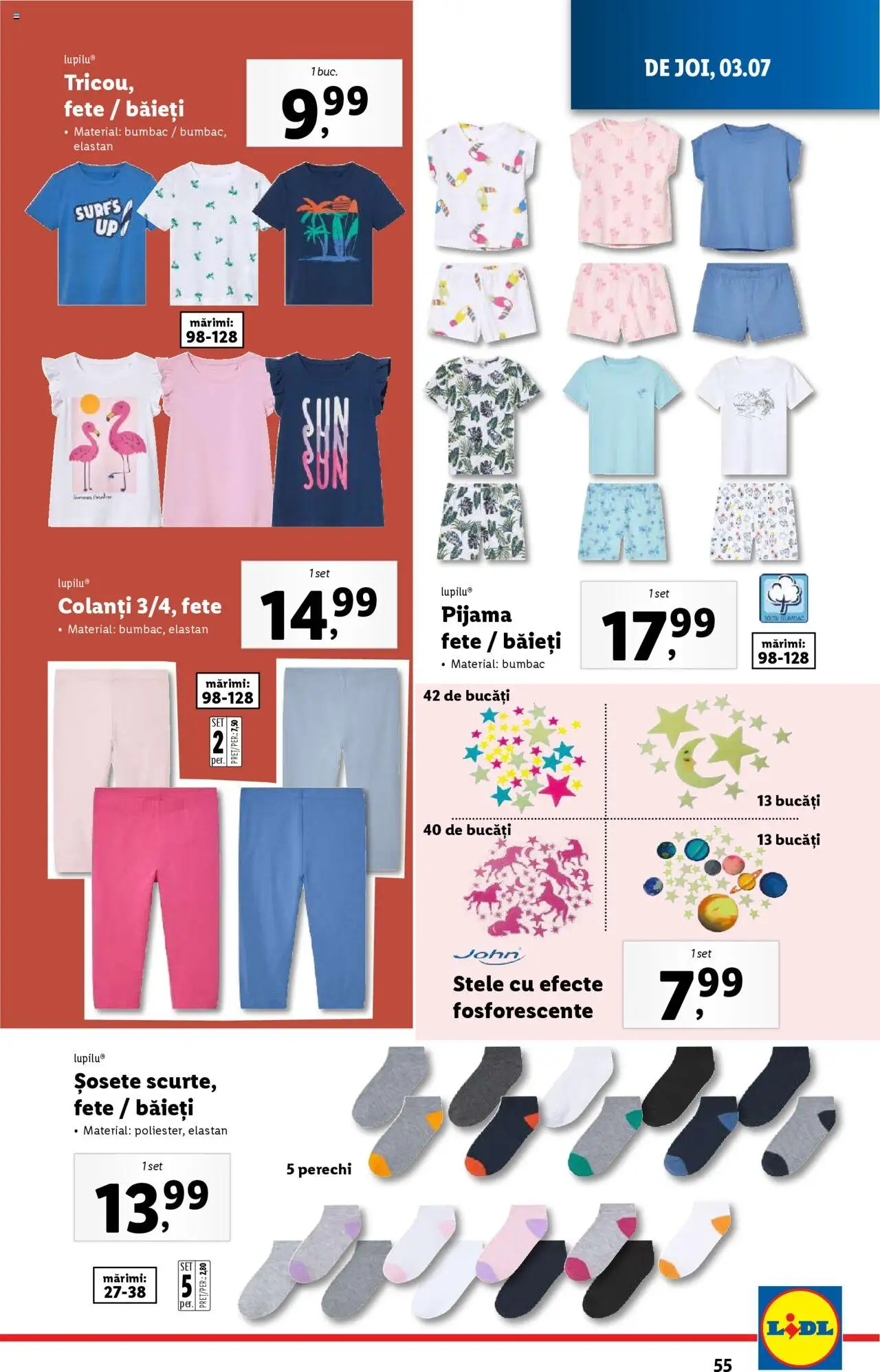 Catalog Lidl – valabil de la 30.06.2025 | Pagină: 55 | Produse: Șosete, Colanți