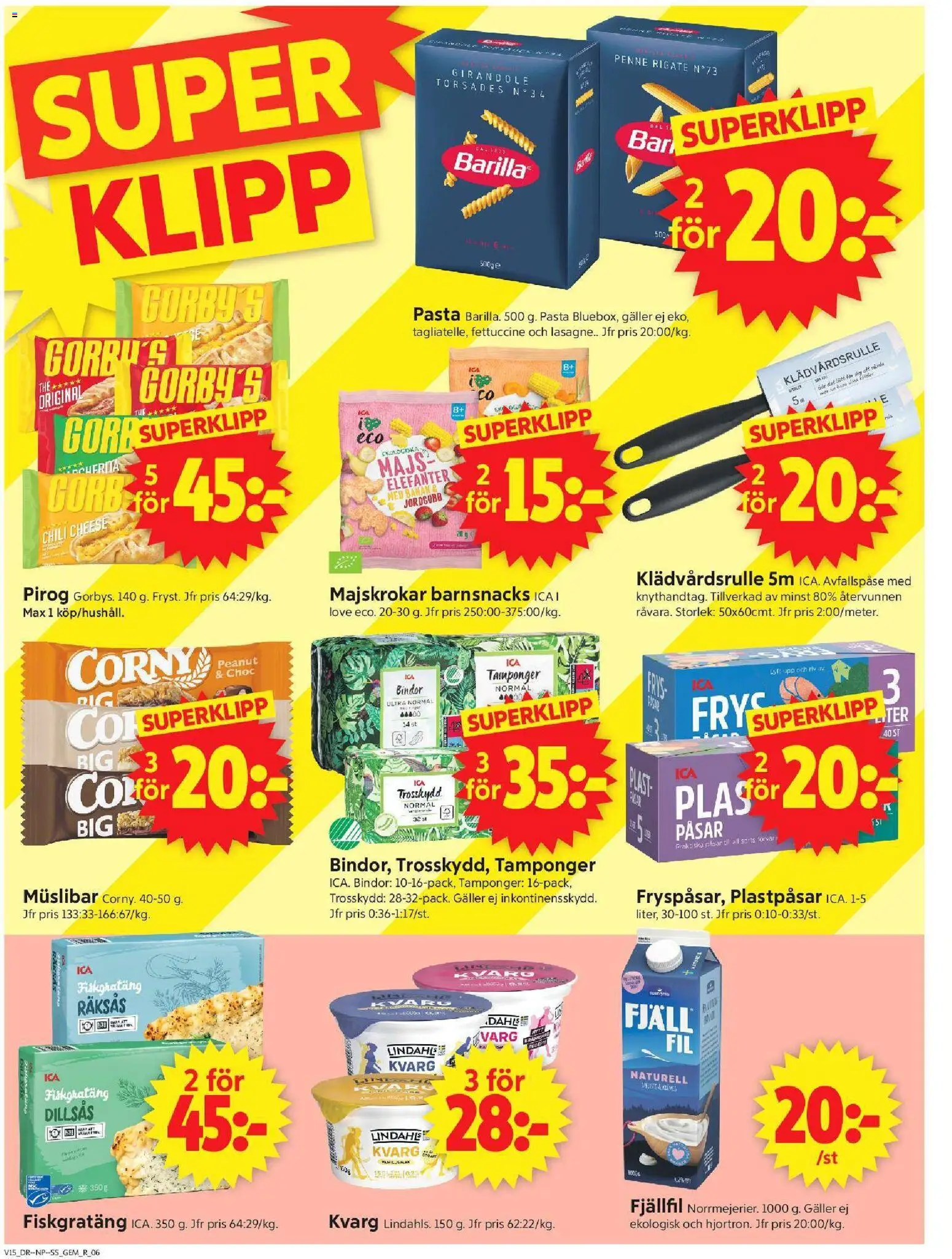 ICA Supermarket reklamblad aktuell från 06.04.2026 | Sida: 8 | Produkter: Trosskydd, Chili, Majs, Kvarg