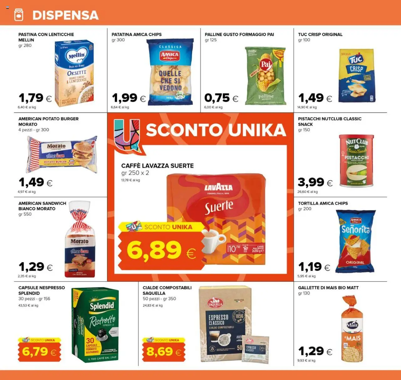 Volantino Oasi del 21.08.2025 | Pagina: 22 | Prodotti: Caffè, Formaggio, Pasta, Gallette