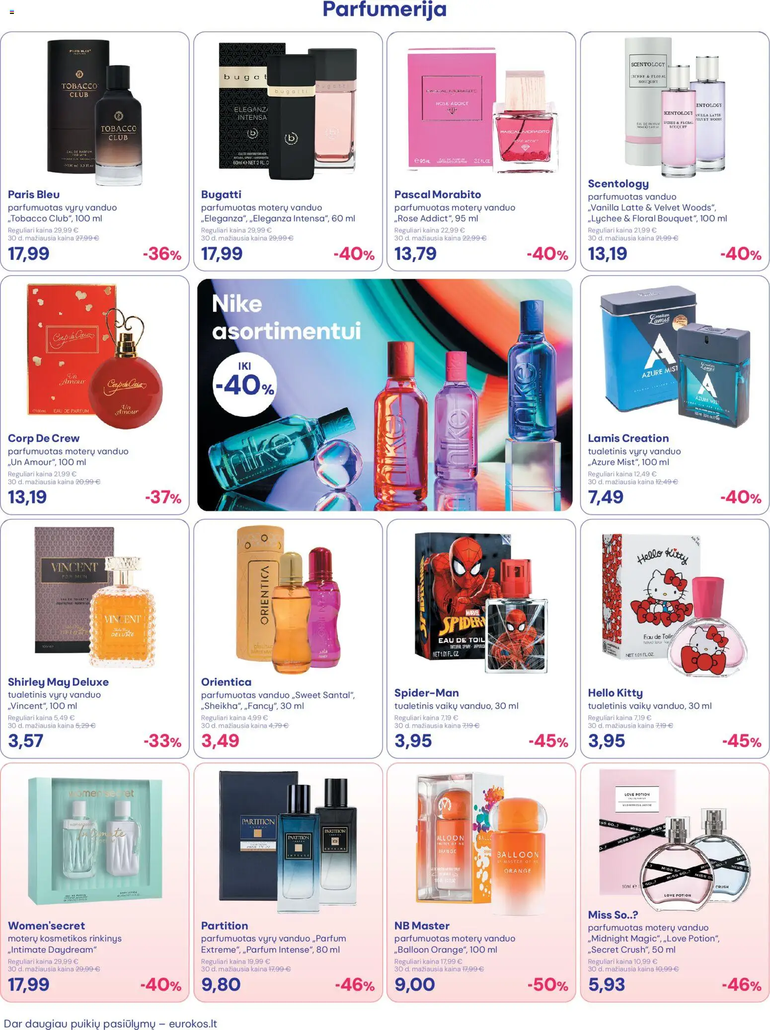 Eurokos akcijos nuo 30.04.2026 | Puslapis: 2 | Prekių: Parfumuotas vanduo