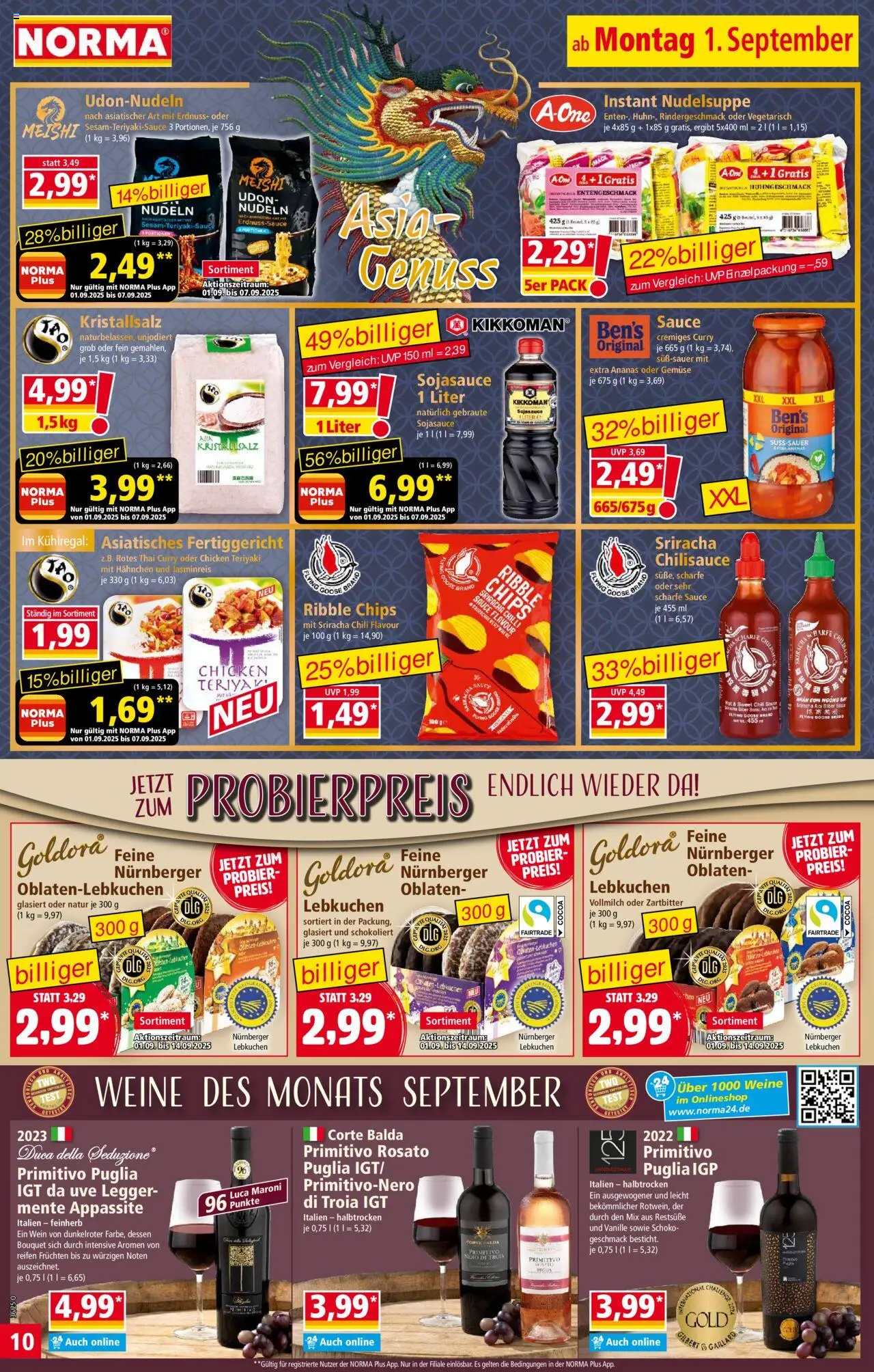 Norma Prospekt 	 - gültig ab dem 01.09.2025 | Seite: 10 | Produkte: Jasminreis, Ananas, Chili, Chips