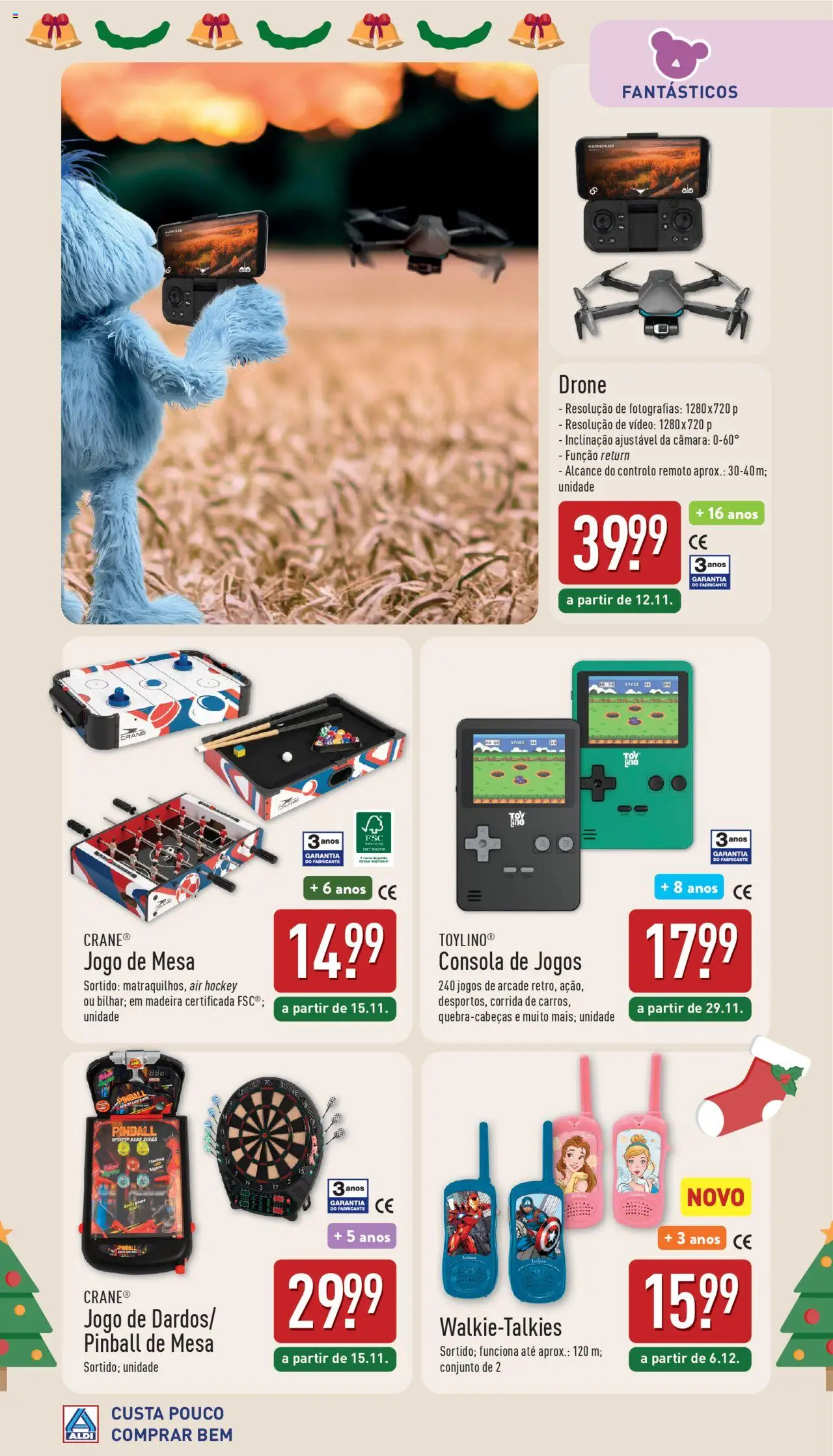 Aldi folheto │ válido de 25.10.2025 | Página: 17 | Produtos: Vídeo, Jogos, Drone, Mesa