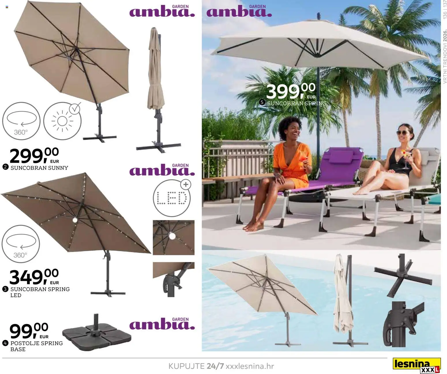 Lesnina katalog | vrijedi od 06.02.2026 | Stranica: 137 | Proizvodi: Suncobran