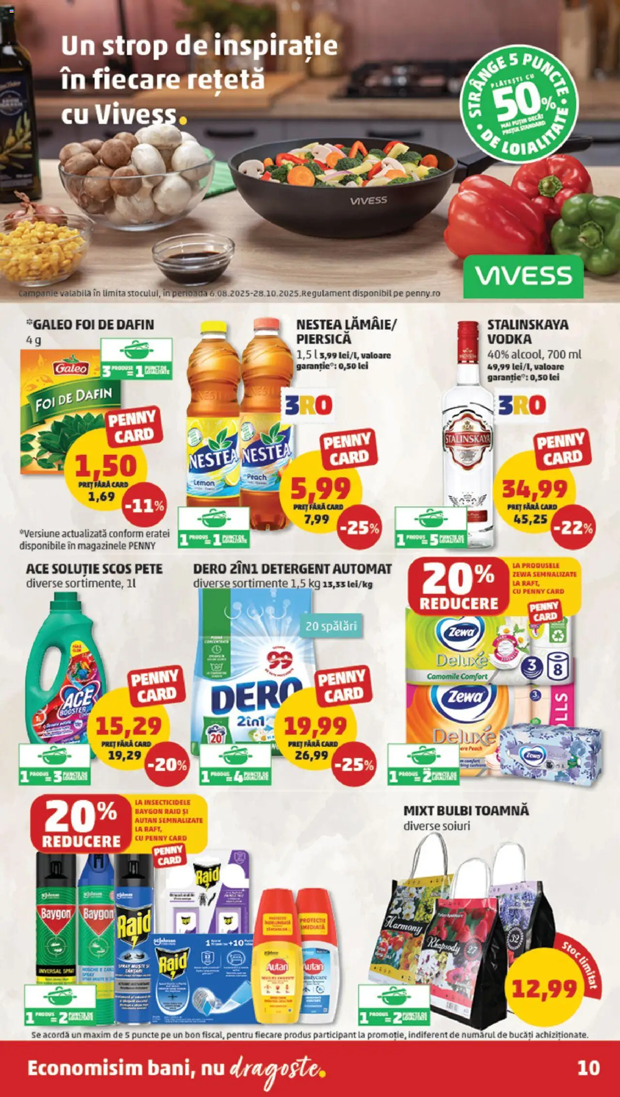 Noul catalog PENNY – valabil de la 17.09.2025 | Pagină: 10 | Produse: Piersică, Kedi Ödül Oyuncakları, Detergent, Vodka