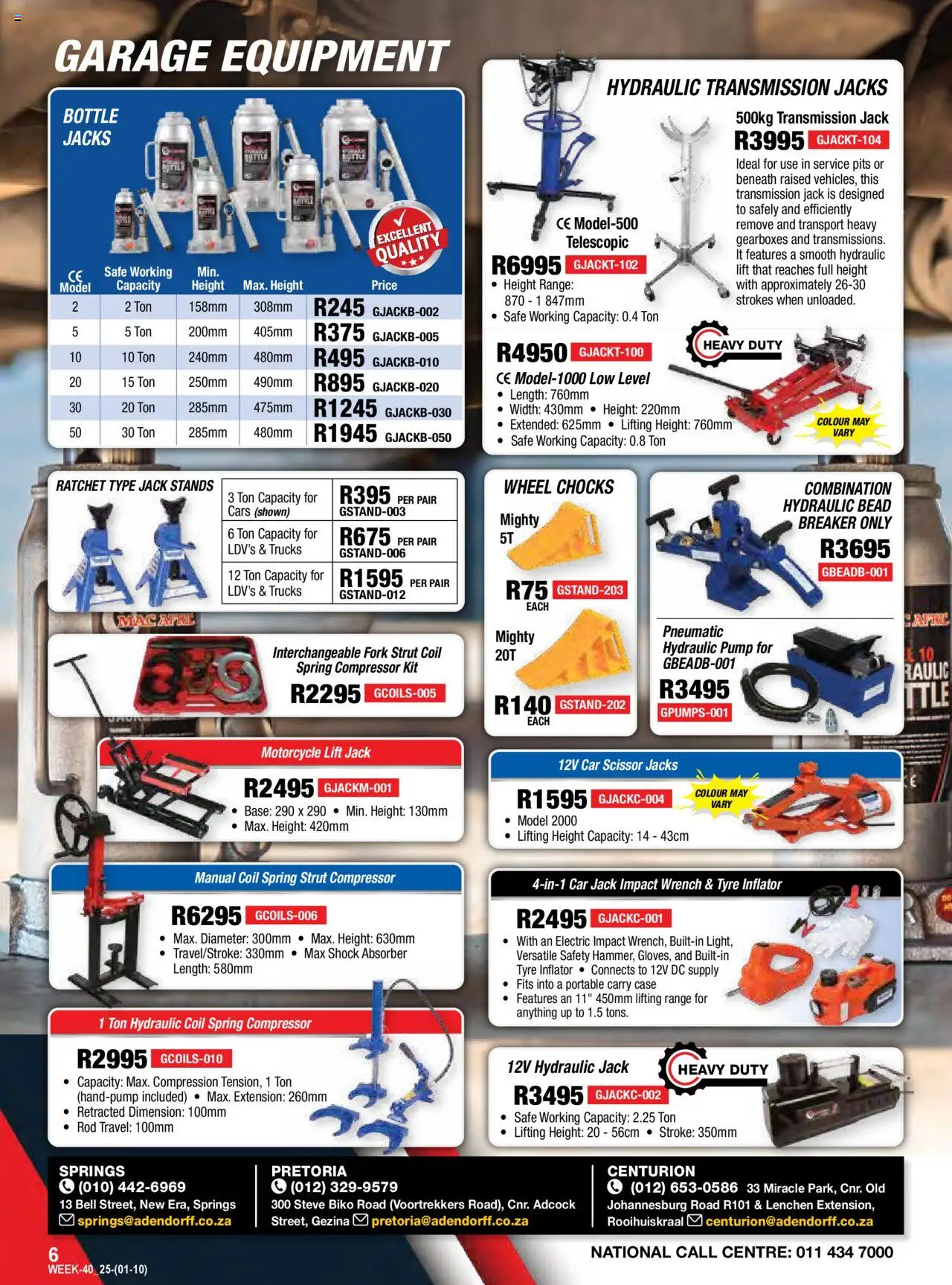 New Adendorff catalogue – valid from 01.10.2025 | Page: 8 | Products: Case, Wrench, Compressor