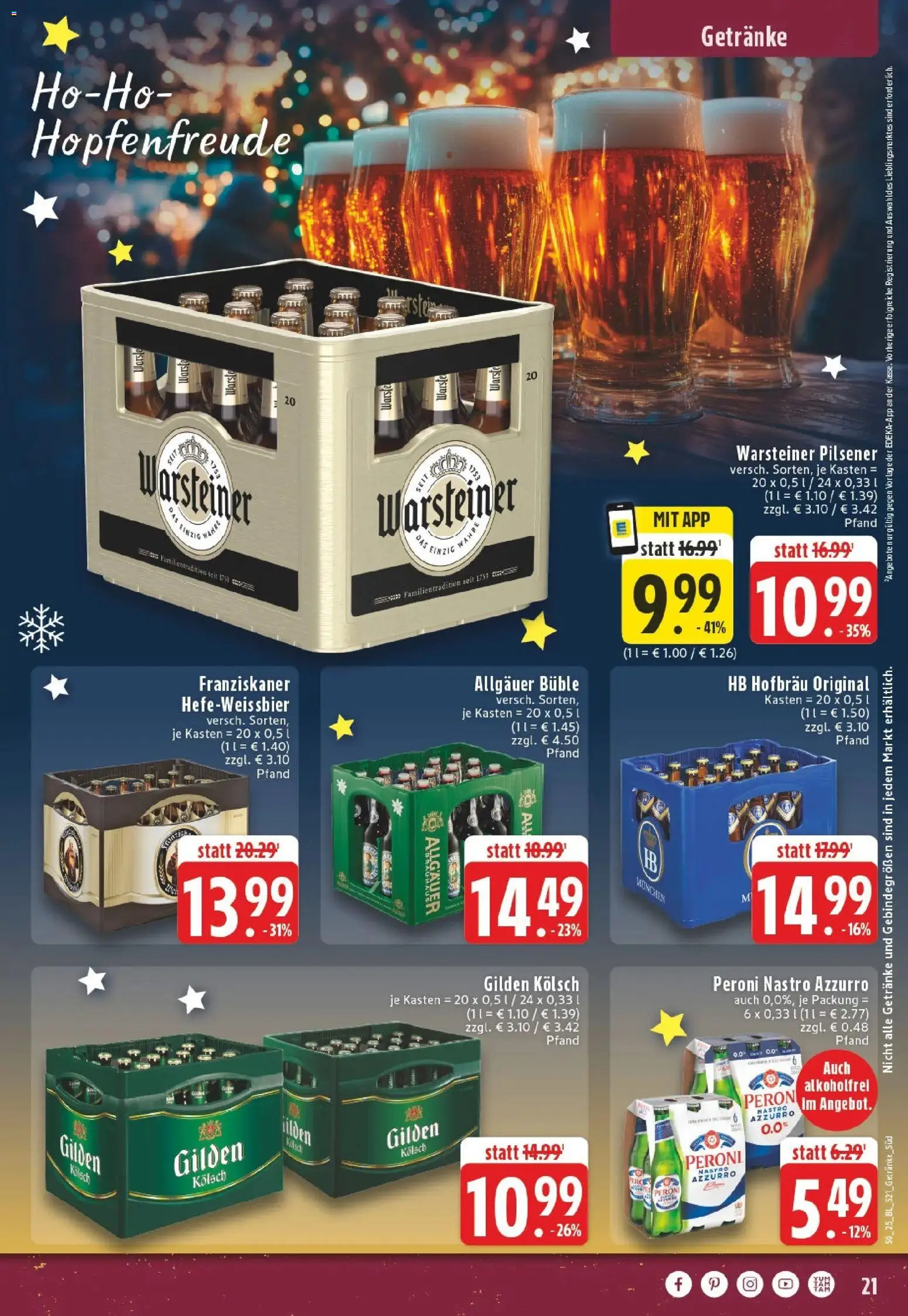 Edeka prospekt Horhausen	 – gültig ab 07.12.2025 | Seite: 21 | Produkte: Franziskaner, Warsteiner