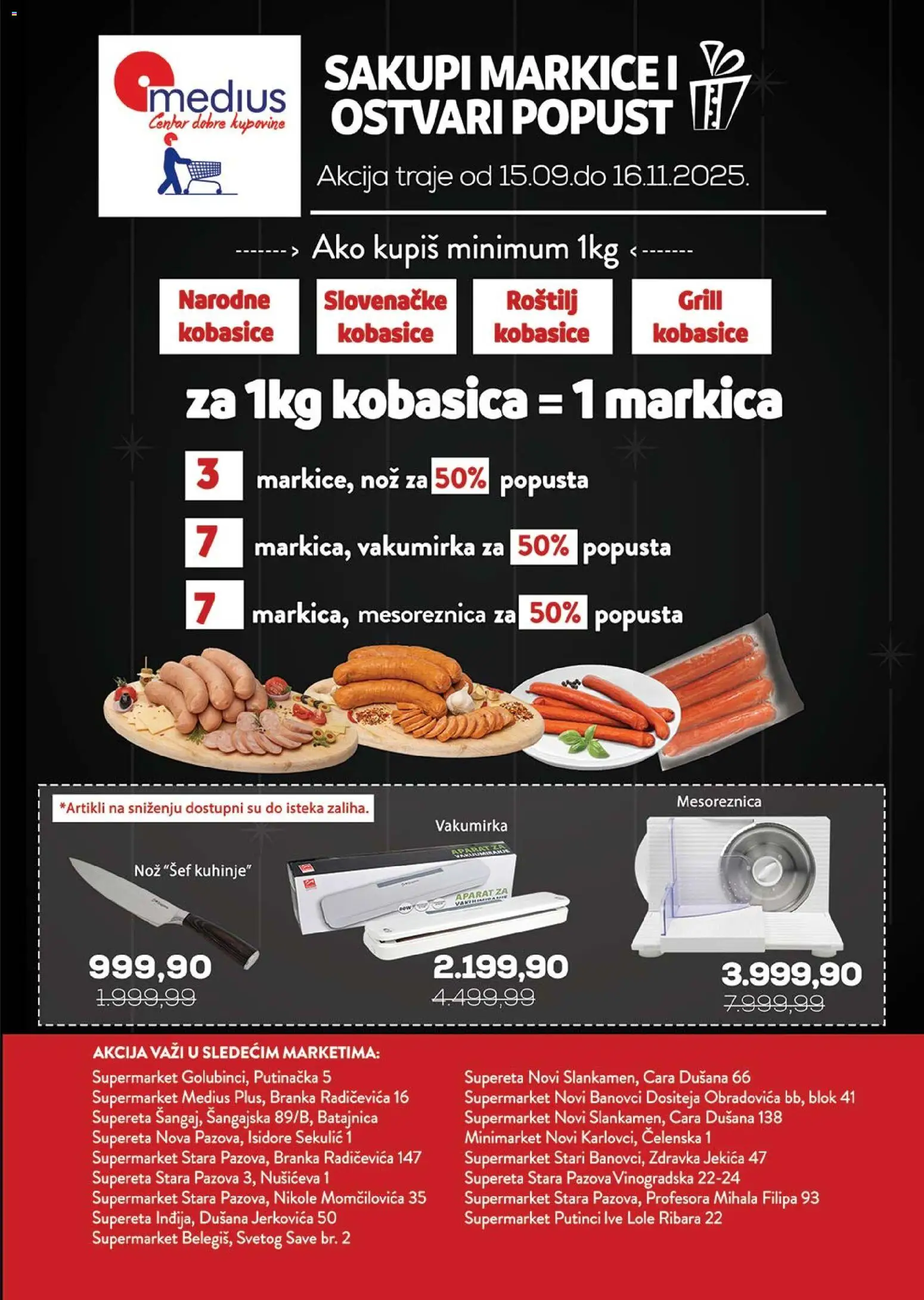 Medius katalog - važi od 04.11.2025 | Strana: 4 | Proizvode: Nož, Kobasica, Roštilj