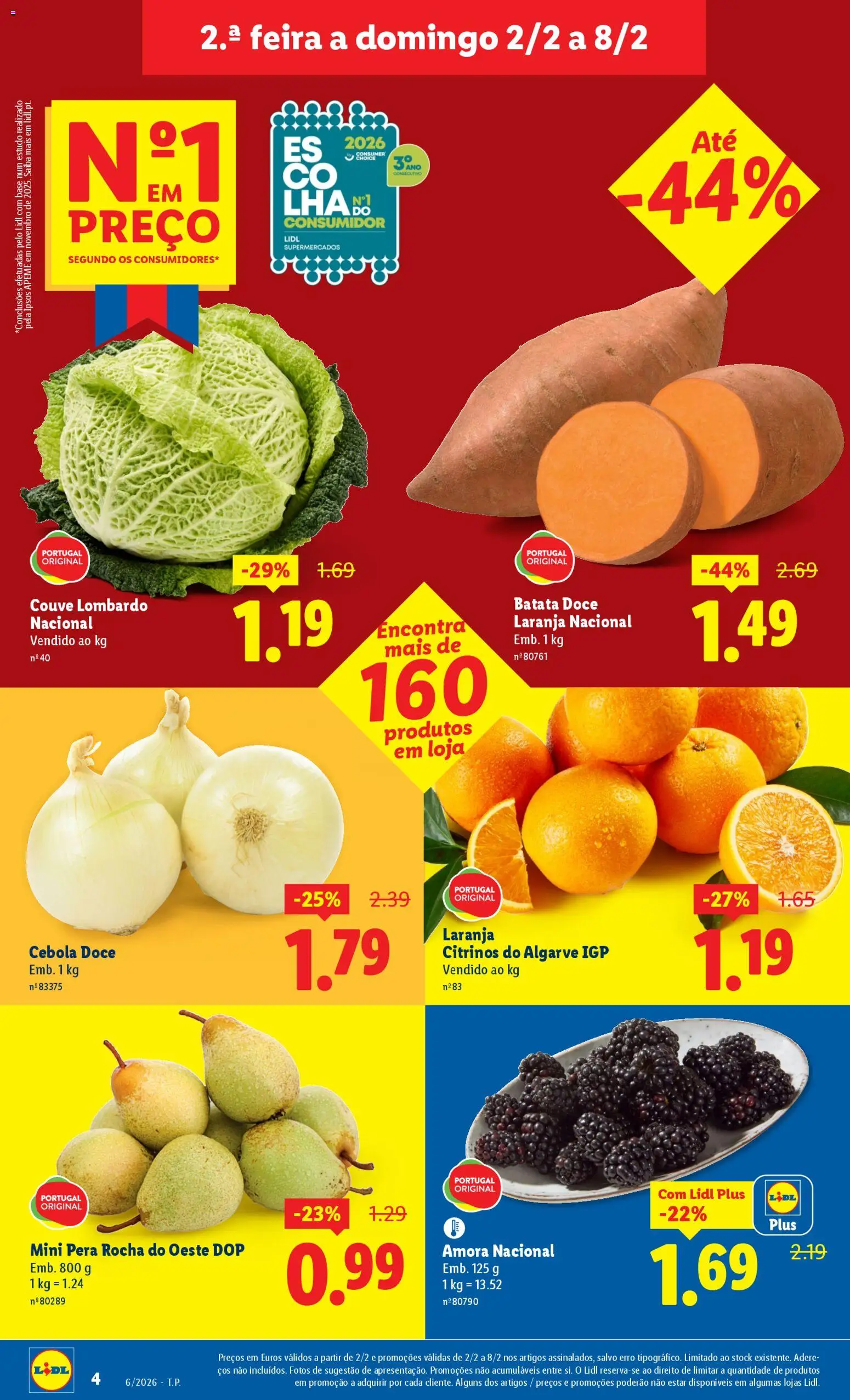 Lidl folheto │ válido de 02.02.2026 | Página: 4 | Produtos: Batata, Base, Cebola, Couve
