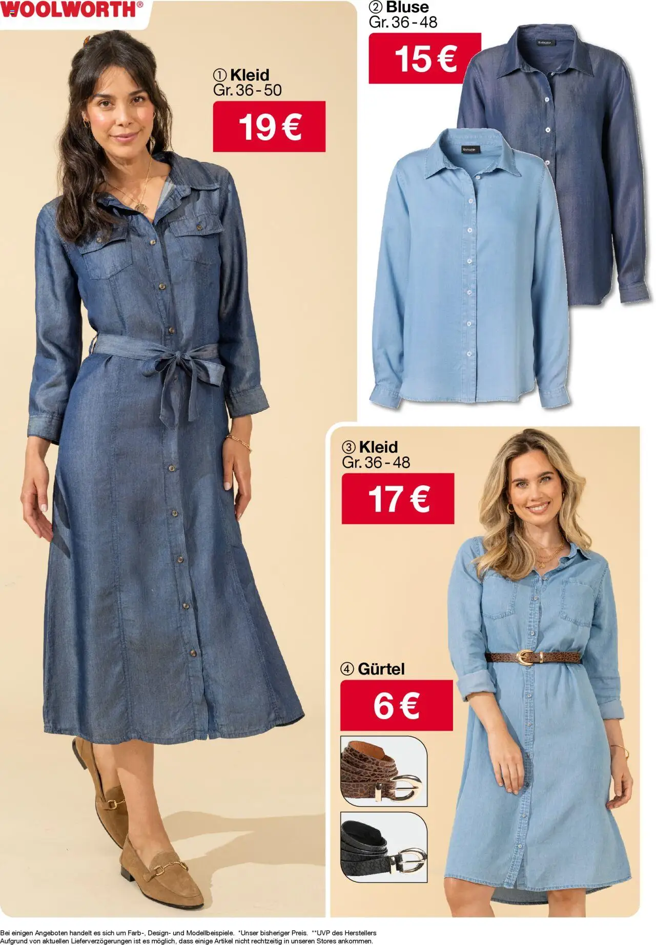 Woolworth Flugblatt gültig ab 05.09.2025 | Seite: 9 | Produkte: Bluse, Gürtel, Kleid