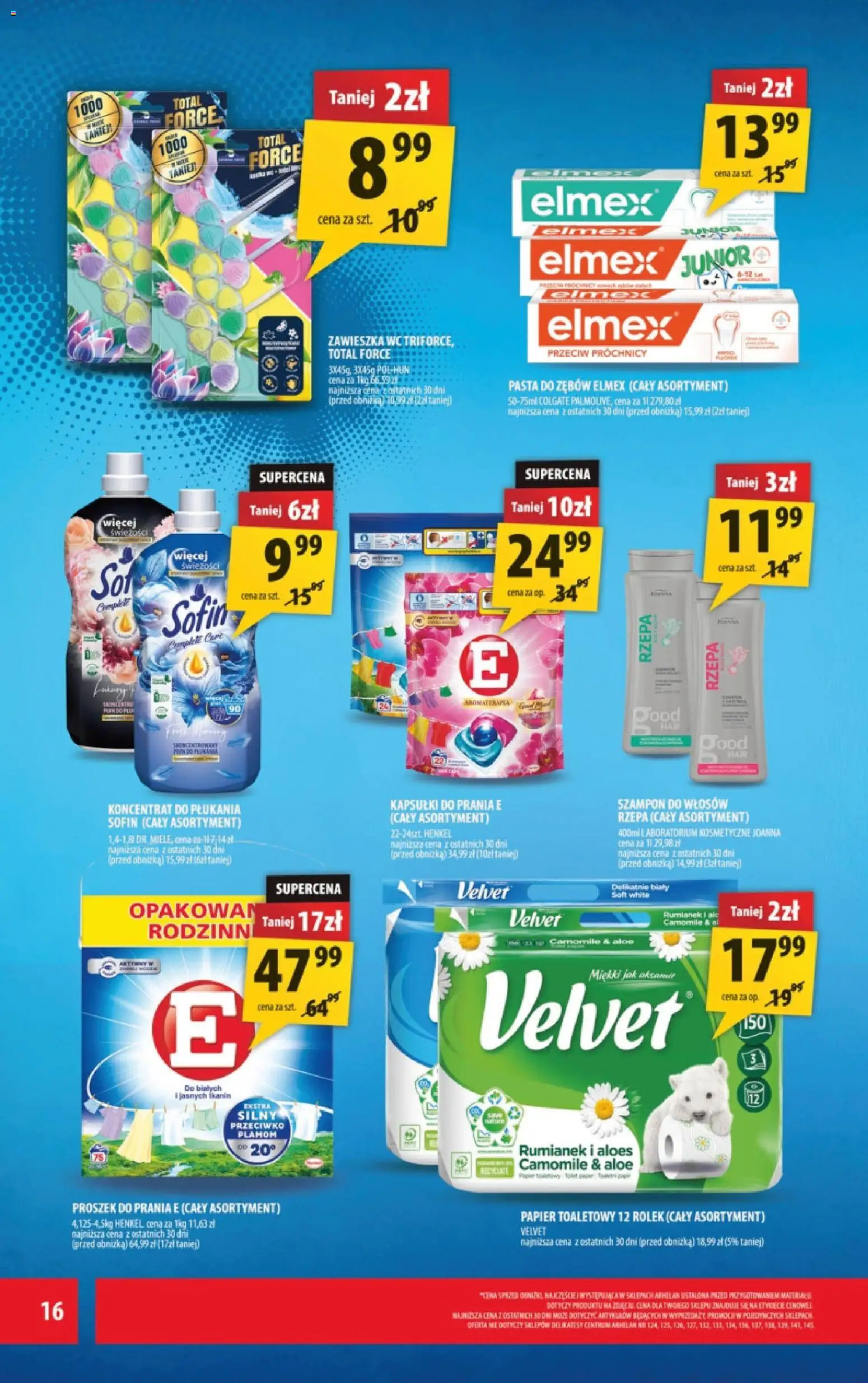 Arhelan Black Friday od 21.11.2025 | Strona: 16 | Produkty: Delikatesy, Kapsułki do prania, Szampon, Pasta do zębów